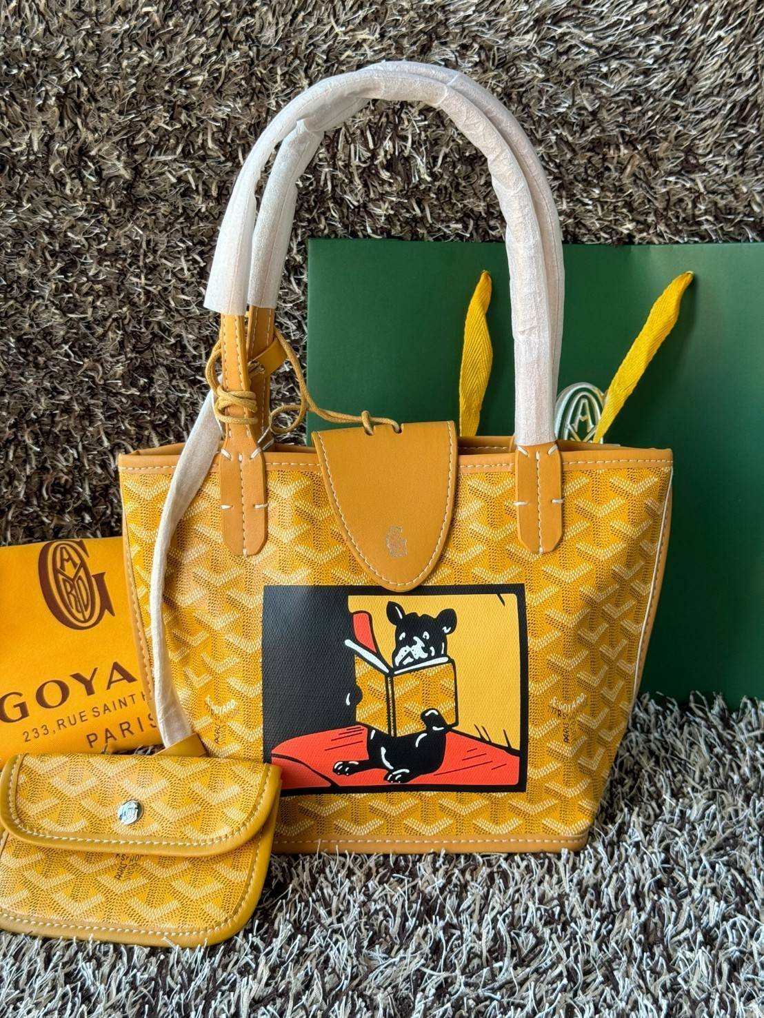 พร้อมส่ง 4 สี GOYARD ANJOU TOTE MINI / Goyard Villette Mini Tote Bag กระเป๋าทรงโท้ทมินิ แบรนด์หรูสัญชาติฝรั่งเศส 🧡 เกรดออริจินอล 1:1 สลับแท้ ใช้งานต่างประเทศได้