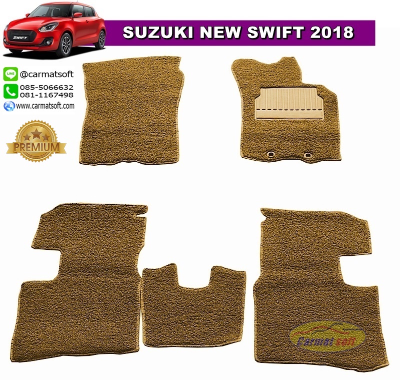 พรมดักฝุ่นไวนิลSUZUKI SWIFT 2018-2025 รุ่น VINYL MAT 5ชิ้น สวยงาม