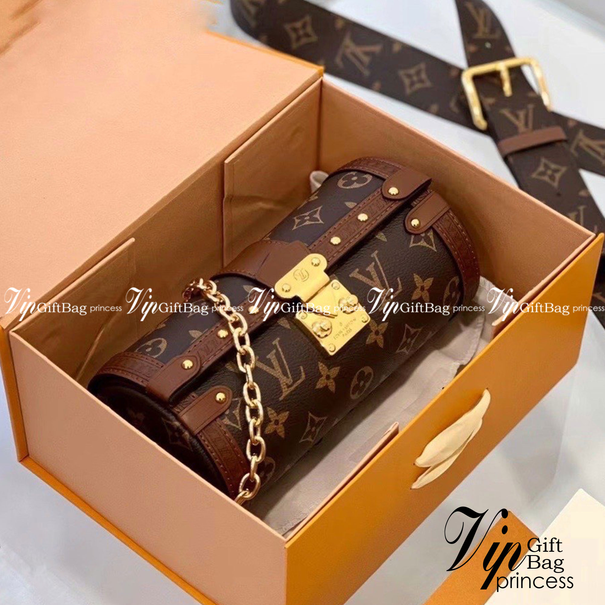 LV PAPILLON TRUNK Monogram coated canvas กระเป๋าสะพายทรงหมอน งานเปิดหน้าหนังลายโมโนแกรม อะไหล่ปั้มทุกจุด เกรดงานสวยเกินราคา ภาพสินค้าถ่ายจากงานขายจริง ใช้งานต่างประเทศได้