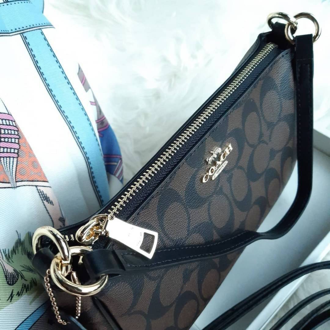 ของแท้ COACH F58321 TOP HANDLE POUCH อีกรุ่นฆ่าไม่ตาย!! 😎 ขายดีขายหมด ขายรวยขายปังๆ!! กระเป๋าพอชจากโค้ช ทรงใช้งานง่าย สะดวก กะทัดรัด