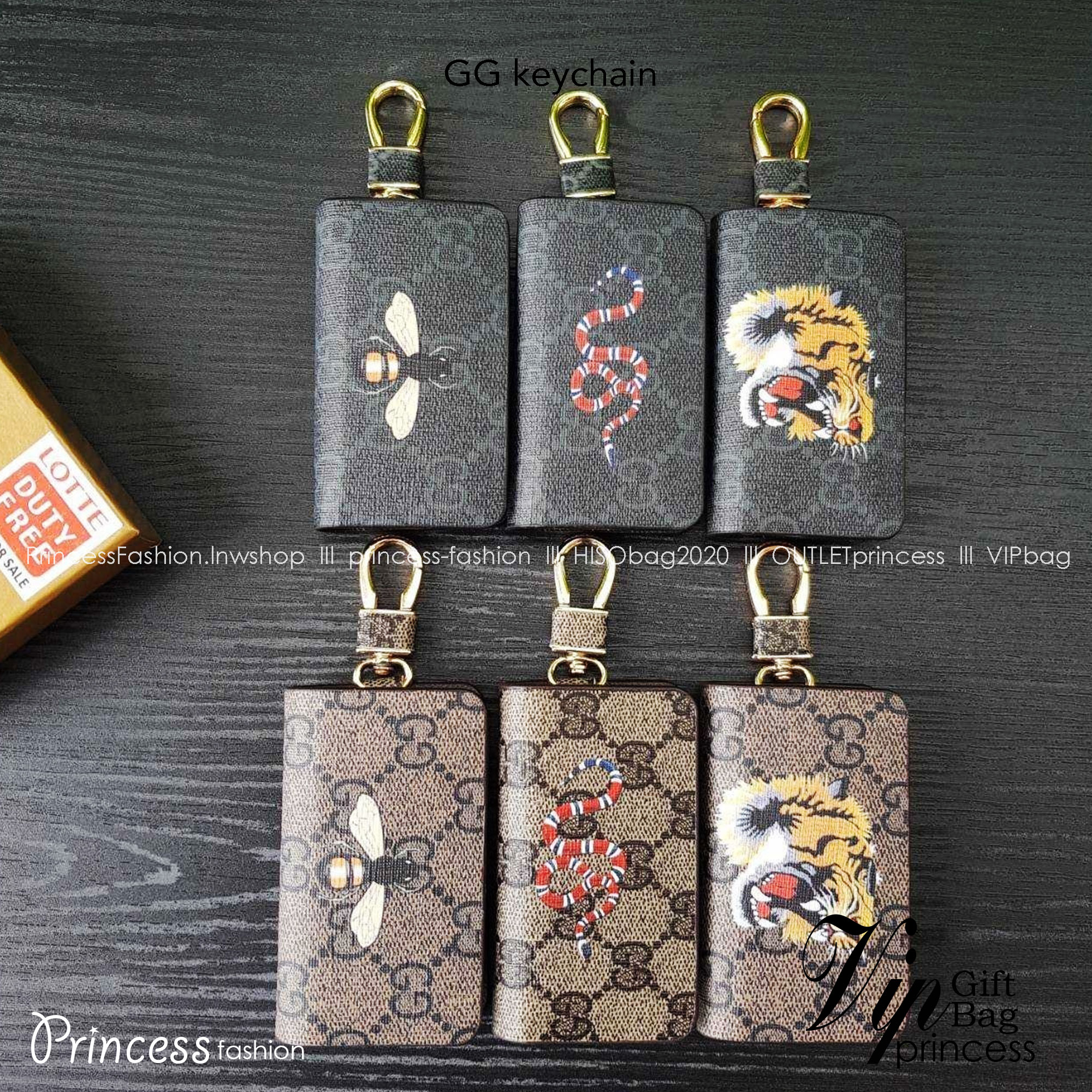 GUCCI Keychain กระเป๋าพวงกุญแจสุดหรูหรา ที่จะทำให้การหากุญแจรถยนต์ของคุณเป็นเรื่องง่าย ขนาดกระทัดรัด หยิบจับง่าย
