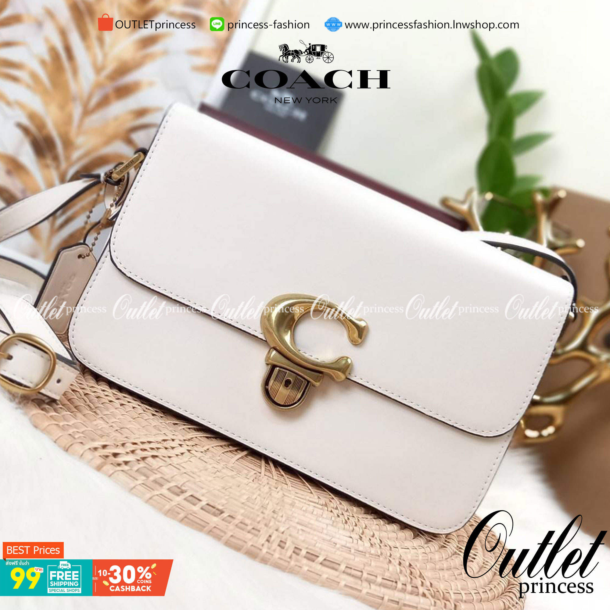 COACH STUDIO GLOVETANNED LEATHER SHOULDER BAG (C6641)🌺ห้ามพลาดเด็ดขาด!! สวยละมุน เรียบหรู ดูแพงสุดๆ!! //กระเป๋าถือ กระเป๋าสะพาย ดีไซน์เนี้ยบ! เฉียบมาก!// วัสดุหนังแท้ หนังเรียบเต็มใบ อยู่ทรง สวยมากๆ ดีเทลเรียบหรู ผู้ดีสุดๆ!// ด้านหน้าเปิด-ปิดด้วยต