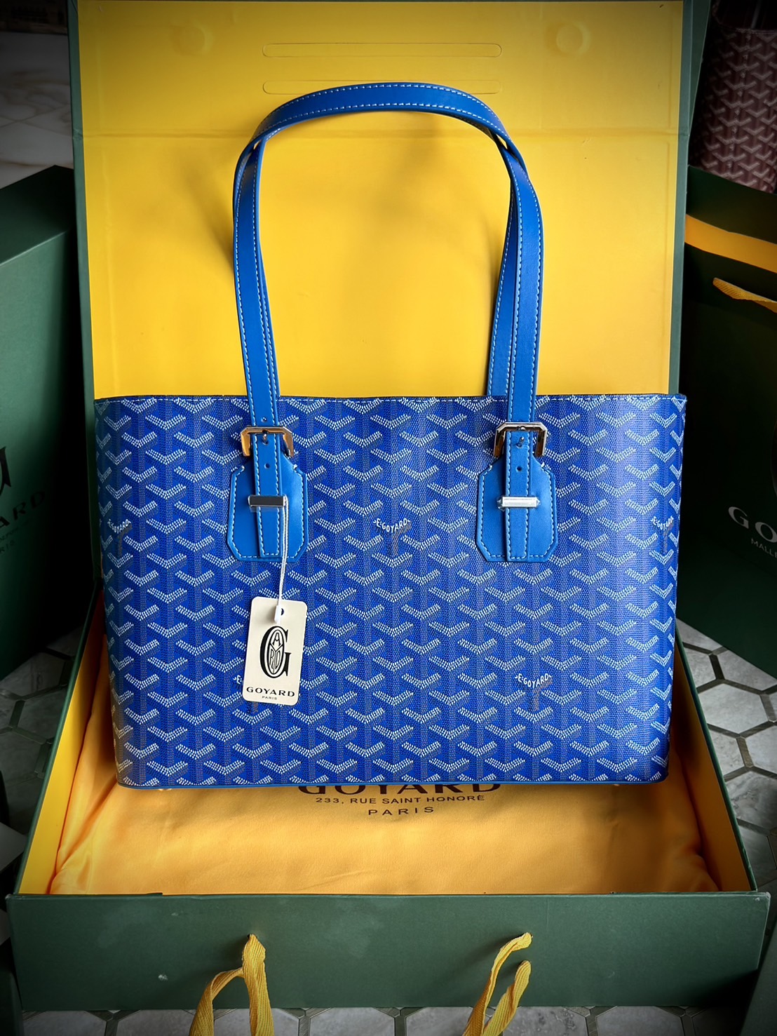 GOYARD Goyardine Sac Marie Galante MM / GOYARD Tote Bag กระเป๋าทรงโท้ทจุของได้เยอะ งานสวยเนี๊ยบ เกรดออริ สลับแท้ 1:1 ใช้ต่างประเทศได้