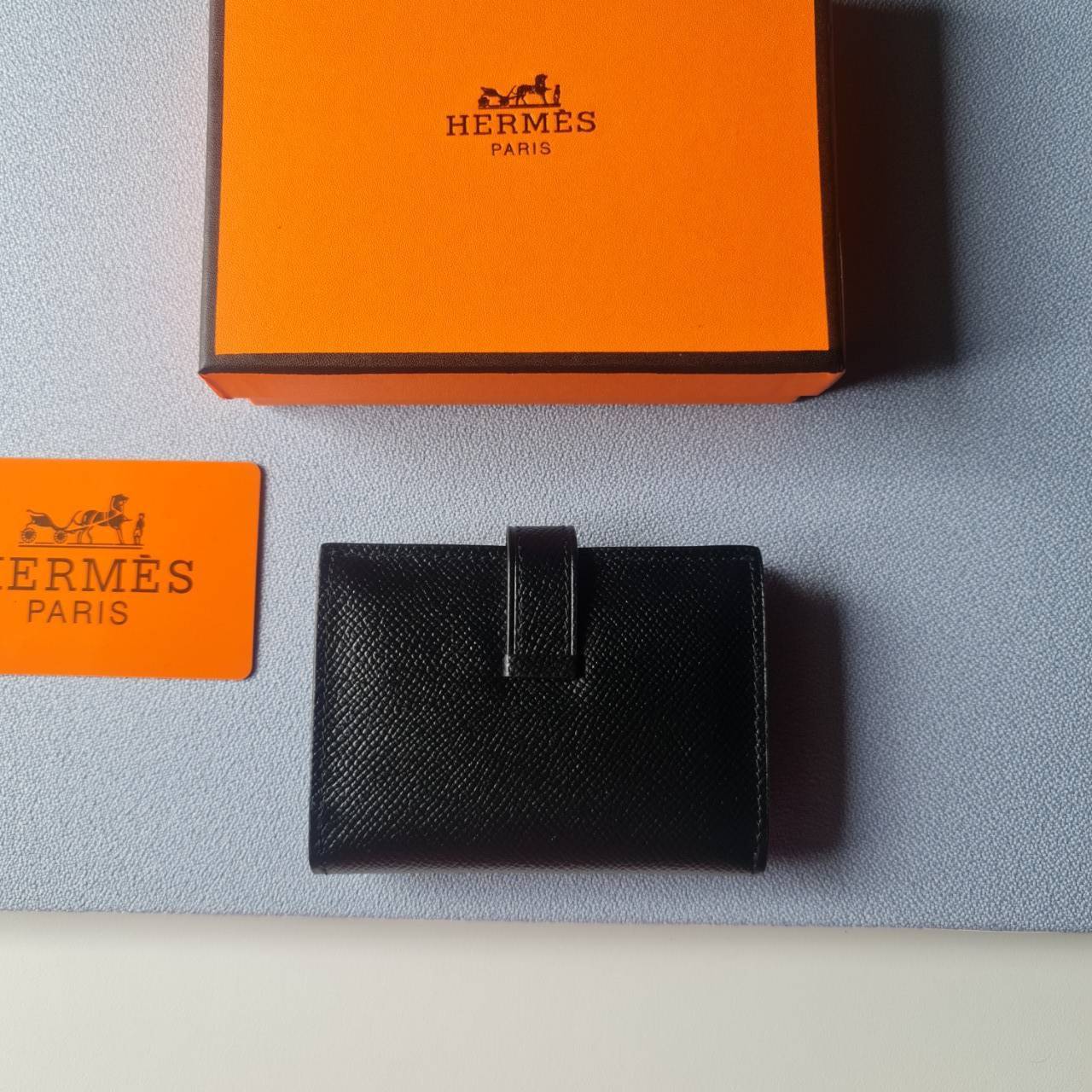 VIP หนังแท้ 】HERMES MINI BEARN WALLET UNISEX