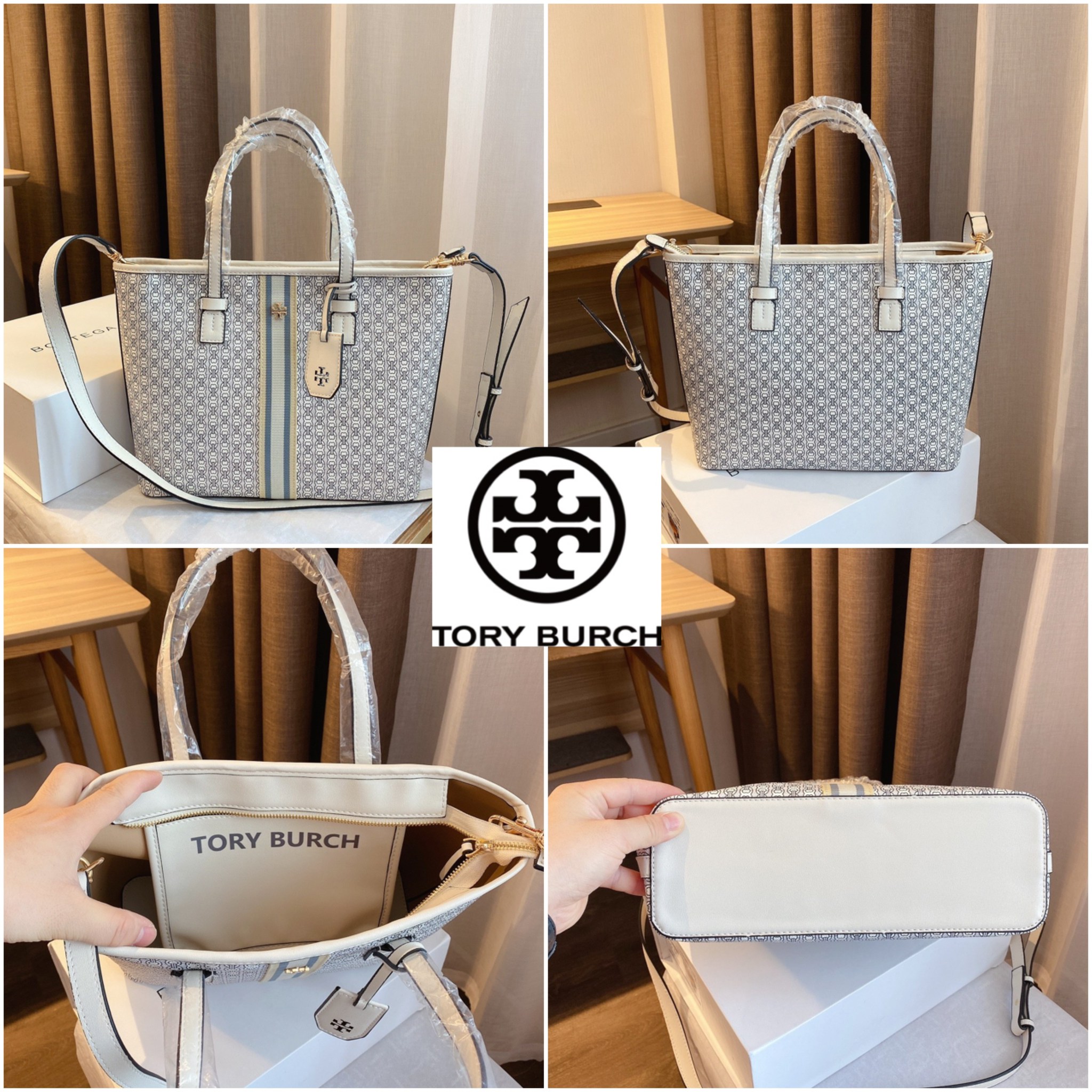 ของแท้ 💯% TORY BURCH TOTE BAG กระเป๋าสะพายไหล่ทรงช้อปปิ้ง ทรงคลาสสิค ฮิตตลอดกาล ทรงสวยขนาดกำลังดี