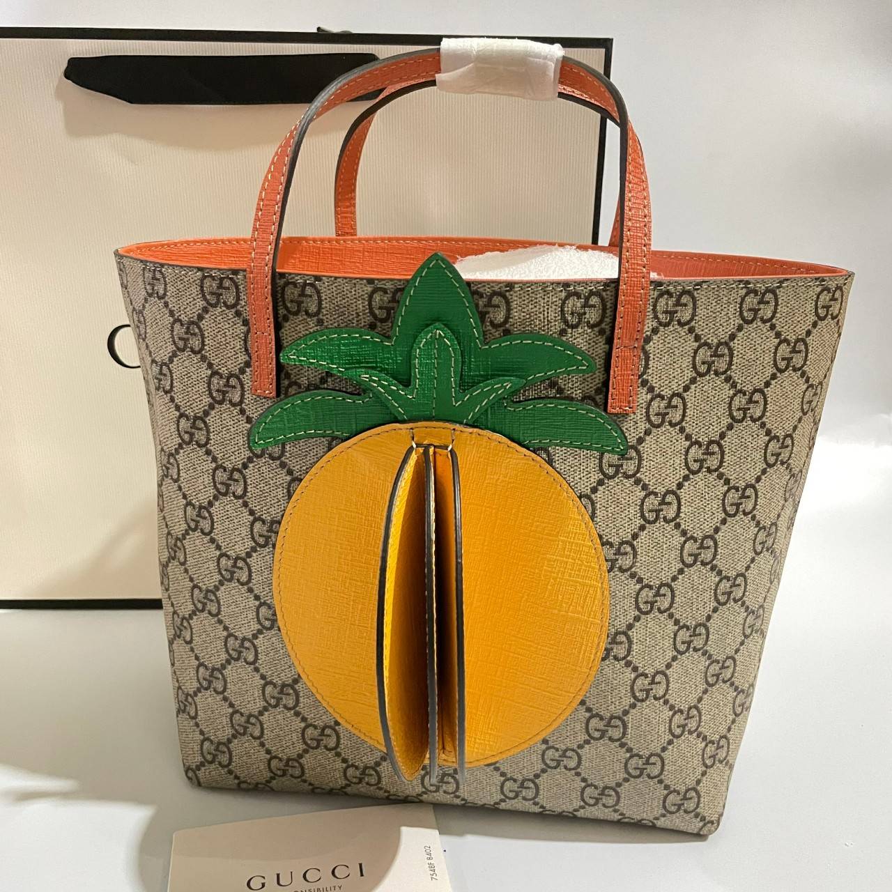 VIP 】Animal-Friendly Gucci Kid GG Supreme Tote Bag งานหนังแท้ทรงตั้งสวย ขนาดกะทัดรัด จุของได้เยอะ ใช้ได้ทั้งเด็กและผู้ใหญ่ น่ารักมากค่ะ