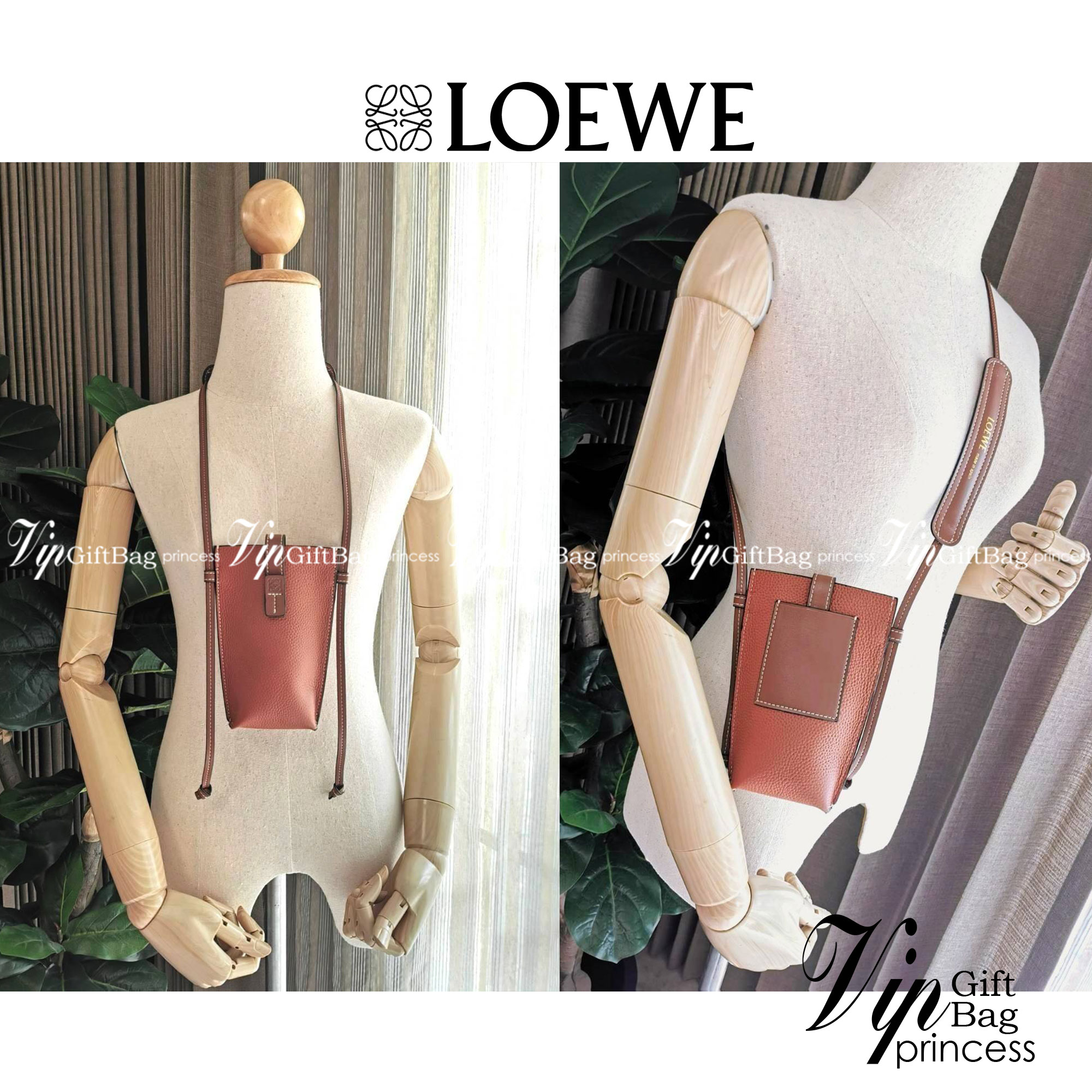 LOEWE MINI CROSSBODY BAG GIFT WITH PURCHASE (GWP) กระเป๋าสะพาย Limited จาก LOEWE วัสดุ Calfskin หนังแท้หนังสวยอยู่ทรงขนาดมินิดีไซน์มินิมอล ภายในโล่งใส่มือถือ บัตร ของจุกจิกได้ ด้านหลังมีช่องใส่ของ พร้อมสายหนังแท้คล้องคอได้ สะพายไหล่ Crossbody ได้ สายเลื่อ