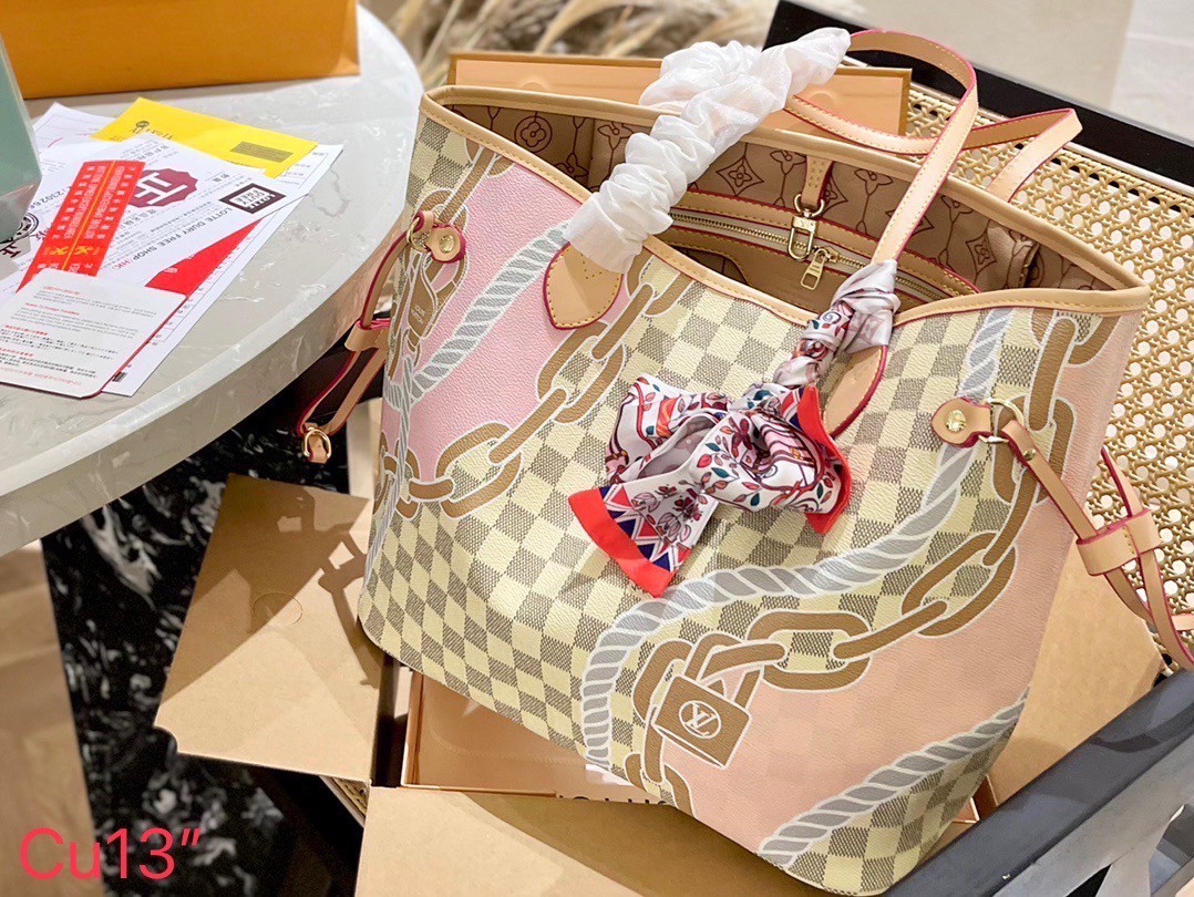 LV Neverfull MM Damier Azur คอลเล็คชั่น Spring Nautical / LV 2IN1 TOTE SET WITH NAUTICAL PRINT ดีไซน์ใหม่ต้อนรับฤดูร้อน กับกระเป๋าสะพายไหล่ใบใหญ่ทรง tote มาพร้อมใบลูก คลาสสิคที่สุด