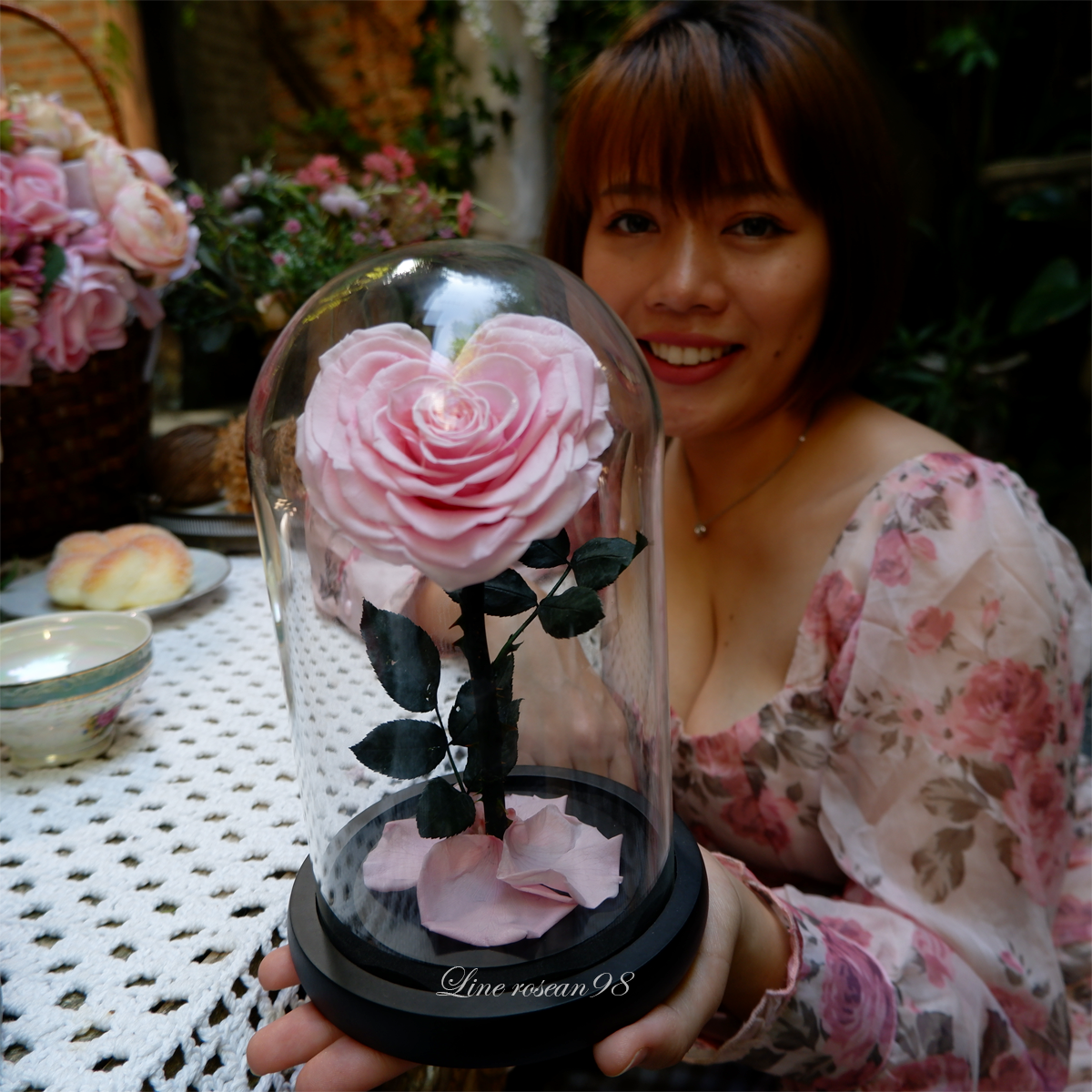 กุหลาบอมตะ กุหลาบในโหลแก้ว กุหลาบหัวใจ กุหลาบโฉมงามกับเจ้าชายอสูร กุหลาบbeauty and the beast