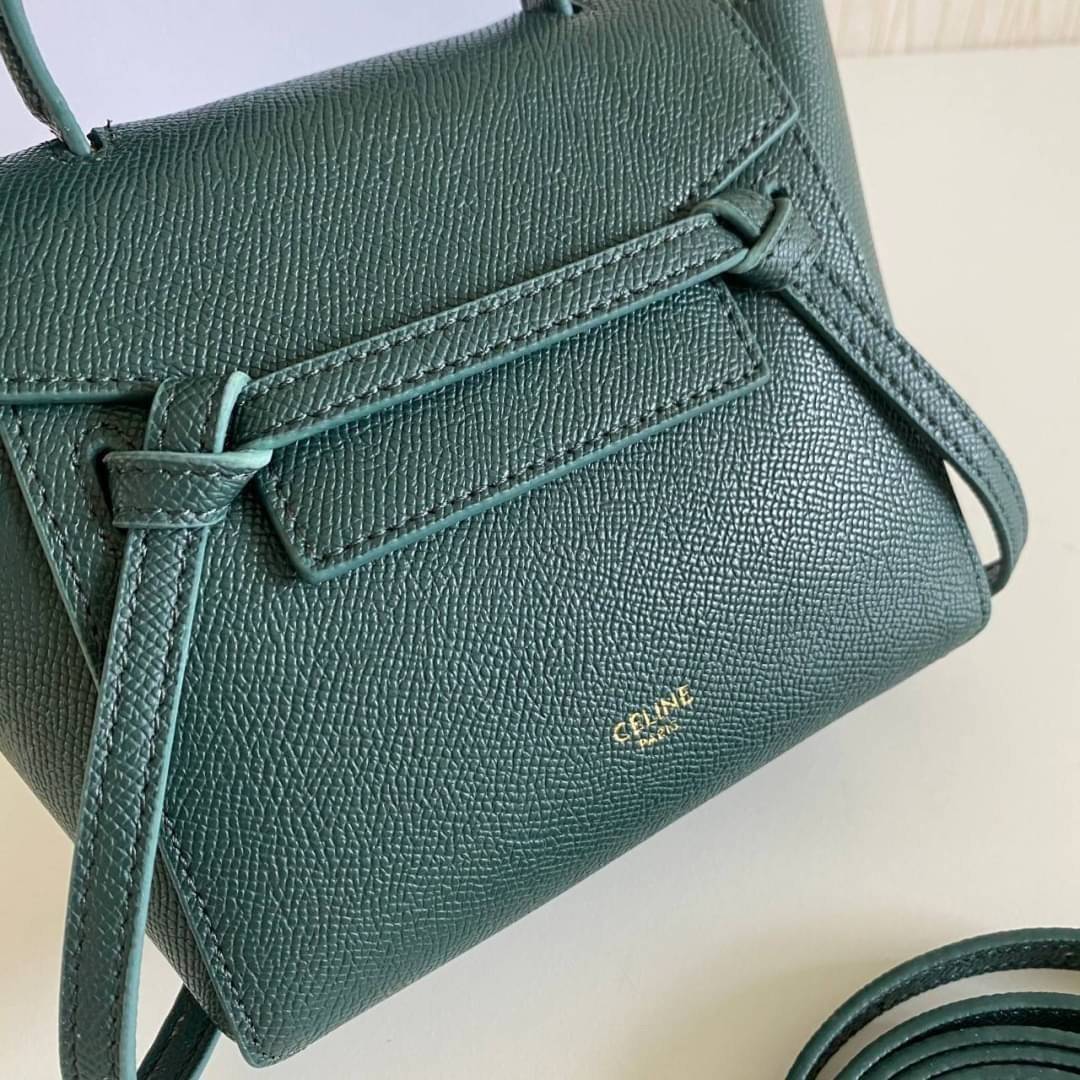 พรีเมี่ยมกิ๊ฟแท้ 100% 】รุ่นหนังแท้ CELINE PICO BELT BAG IN GRAINED CALFSKINAMAZONE ขนาดมินิ น่ารักสุดๆ ใส่ของจุกจิกได้เยอะ พกพาสะดวก