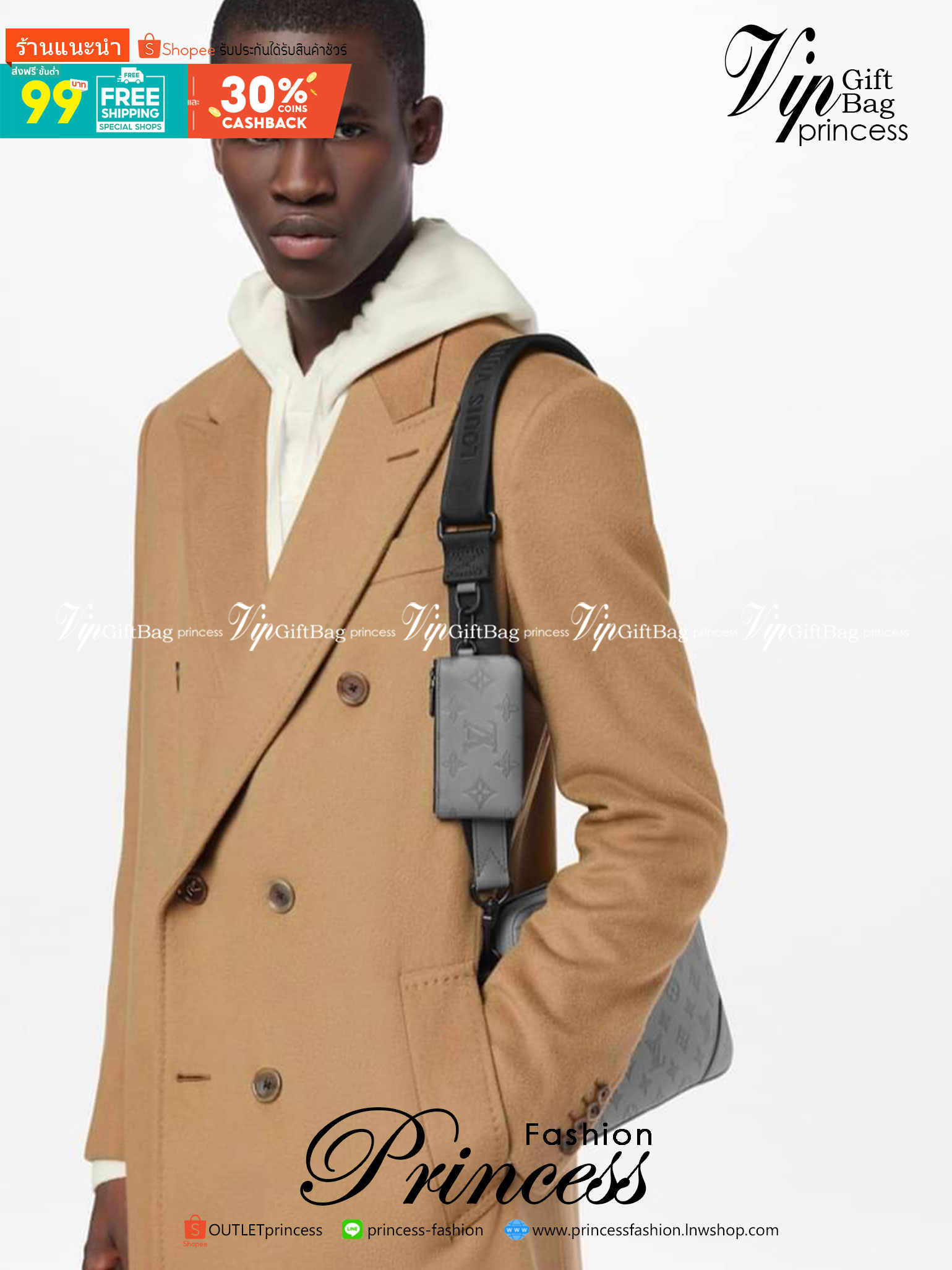 LV Duo messenger Gray Monogram Shadow เกรดใช้งานสลับใบจริงได้ เทพออริจินอล เนื้องานสวยงาม หนังแท้ ใช้ได้ทั้งชายหญิง ภาพสินค้าถ่ายจากงานขายจริงใช้งานต่างประเทศได้