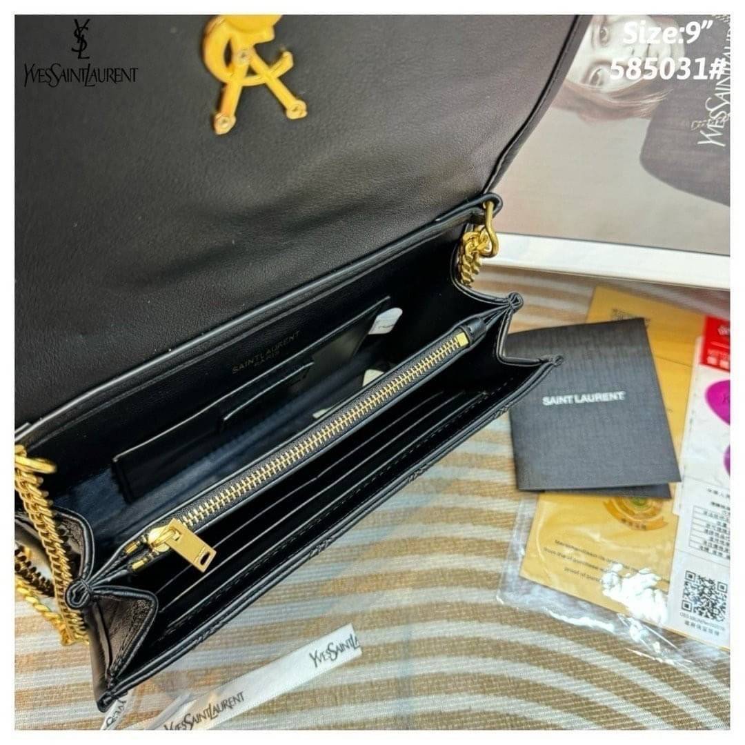 YSL angie chain bag / YSL Clutch Bag กระเป๋าสะพายทรงคลัช ถือออกงานได้สวยโดดเด่น รูปทรงคลาสสิคใช้งานง่าย ภายในแบ่งเป็นช่องซิป และช่องใส่บัตรสะดวกใช้งาน