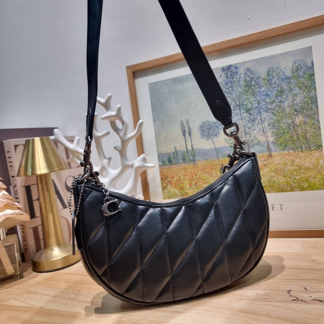 พร้อมส่ง 4 สี COACH CP148 MIRA SHOULDER BAG WITH PILLOW QUILTING กระเป๋าสะพายดีไซน์สวย 🧡 เกรดท็อปออริจินอล 1:1 สลับแท้ เกรดดีสุด ใช้งานต่างประเทศได้