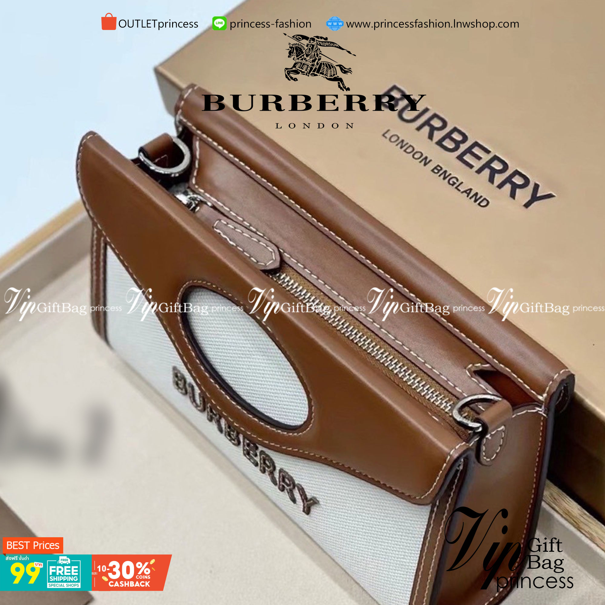 BURBERRY Vintage Canvas and Leather Foldover pocket Bag วัสดุแคนวาสอย่างดีตัดขอบหนัง มาพร้อมสายสะพายยาวถอดออกได้ค่ะ จะถือเป็นคลัชเท่ๆ ก็ได้ สะพายข้างก็คูล Rare items อีกแล้วค่าา เด็ดๆ แบบนี้ห้ามพลาดน้าาา