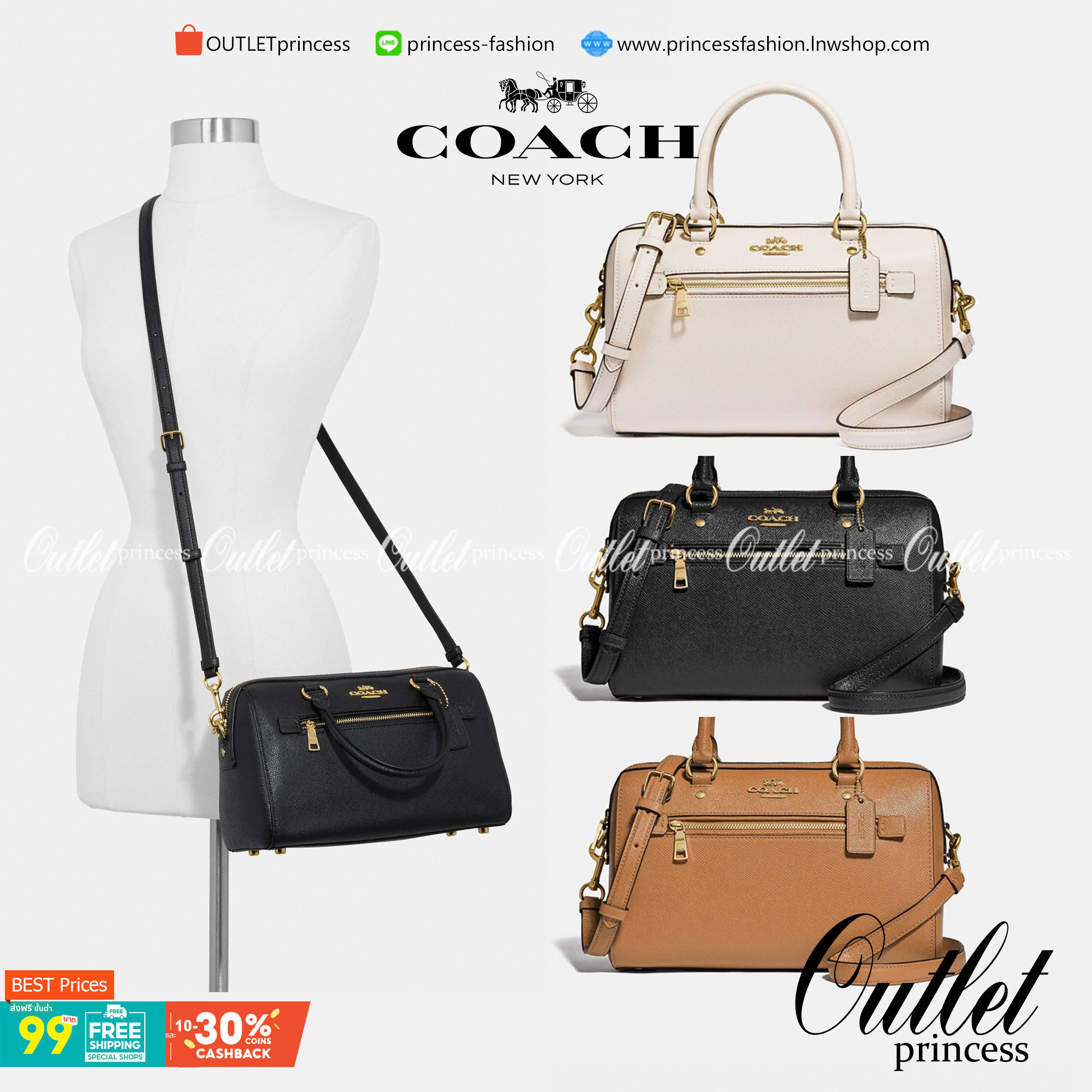 COACH ROWAN SATCHEL BAG ((79946)) กลับมาอีกครั้ง พร้อมสีหายากค่ะ! กระเป๋าหิ้วทรงหมอนสุดฮิตของสาวๆ//สะพายข้างได้ หนังแท้ ลายหนังสวย ทรงสวย ด้านหน้ามีช่องซิปให้หนึ่งช่อง เปิดปิดช่องหลักแบบซิป ภายในกว้างใส่ของจำเป็นของสาวๆได้ครบ มีช่องเล็กและช่องซิปใส่ของจุก