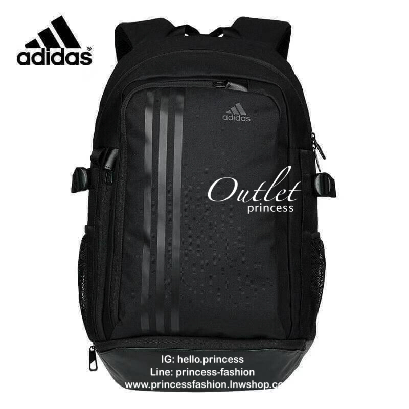 ADIDAS SPORT BACKPACK กระเป๋าเป้สไตล์สปอร์ต วัสดุผ้าแคนวาสคุณภาพดี ช่องใหญ่เปิดปิดด้วยซิปคู่ หัวซิปปั้มโลโก้ทุกจุด ภายในกว้างใส่เอกสารเอสี่ได้ มีช่องซิปด้านหน้าเพิ่มและช่องซิปด้านล่างใส่ของจุกจิกอีกหรือรองเท้าได้ สะพายไปเที่ยว/เรียน/ทำงาน คูลๆเลยคร้า!!