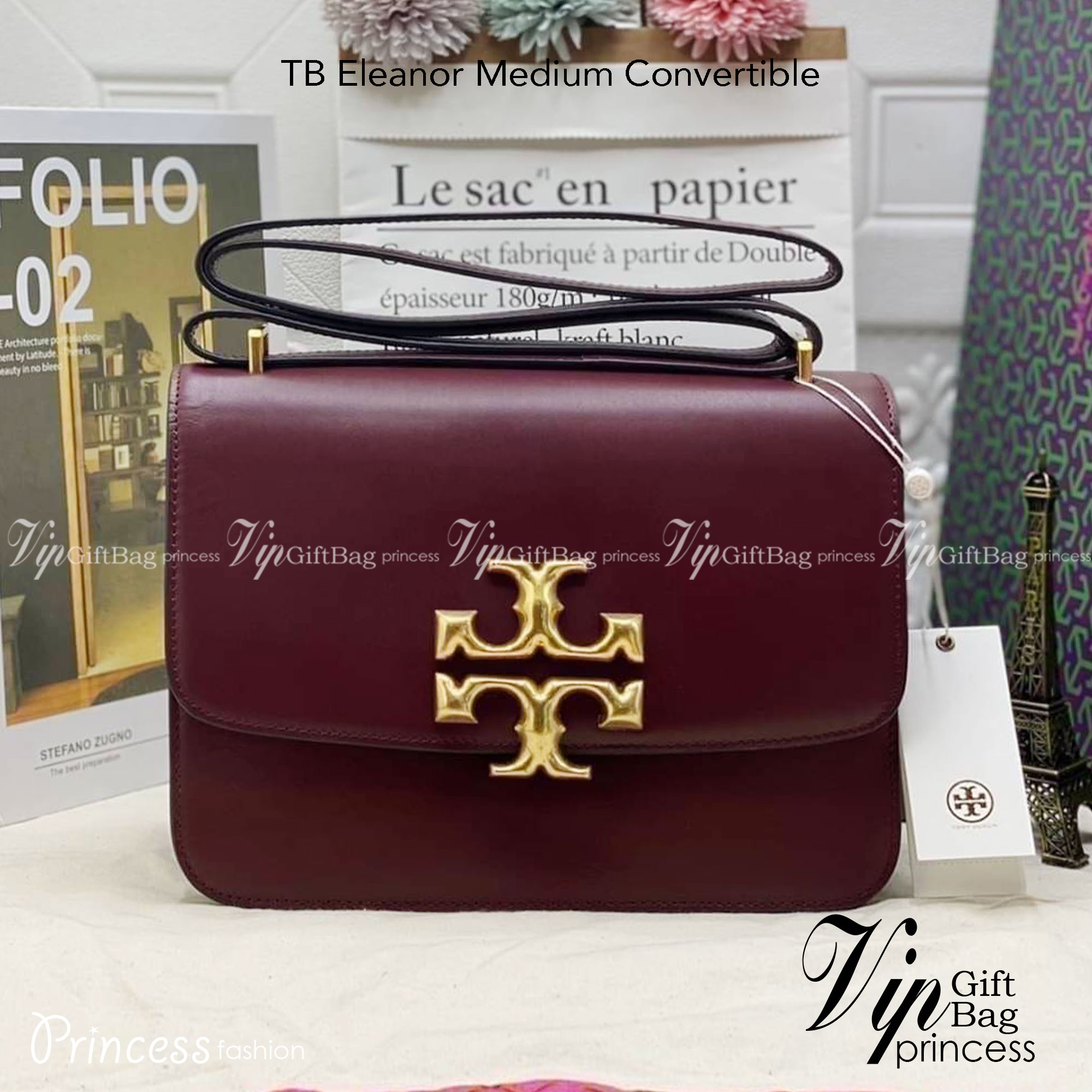 Tory Burch 75003 Eleanor Medium Convertible Shoulder Bag พร้อมส่งที่ไทย อีกรุ่นที่น่าครอบครองมากๆค่ะ กระเป๋าสะพายข้างและทบสายเป็นคล้องไหล่ได้ หนังแท้ชั้นดี ใช้ได้กับทุกๆโอกาส ห้ามพลาด ก่อนหมดนะคะ!!