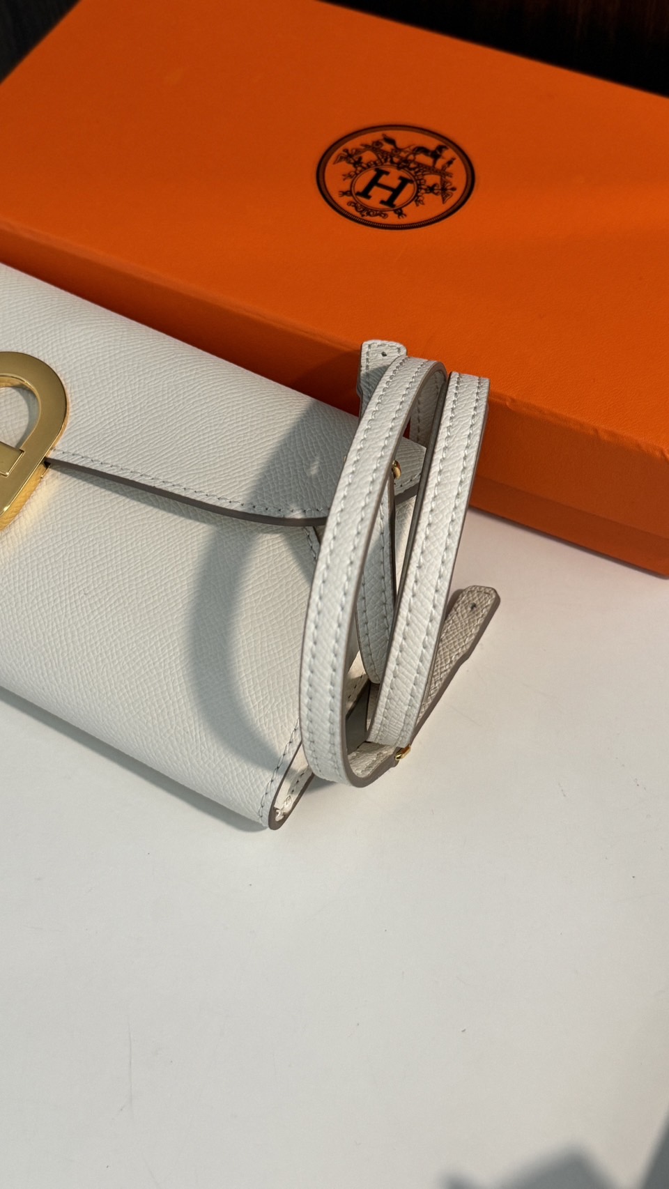 HERMES Chaine d'Ancre To Go wallet กระเป๋าถือสะพายแบรนด์หรู ดีไซส์กระเป๋าสตางค์ใบยาว Long wallet in Epsom Saddle-stitch เกรดออริ สลับแท้ 1:1 ใช้งานต่างประเทศได้