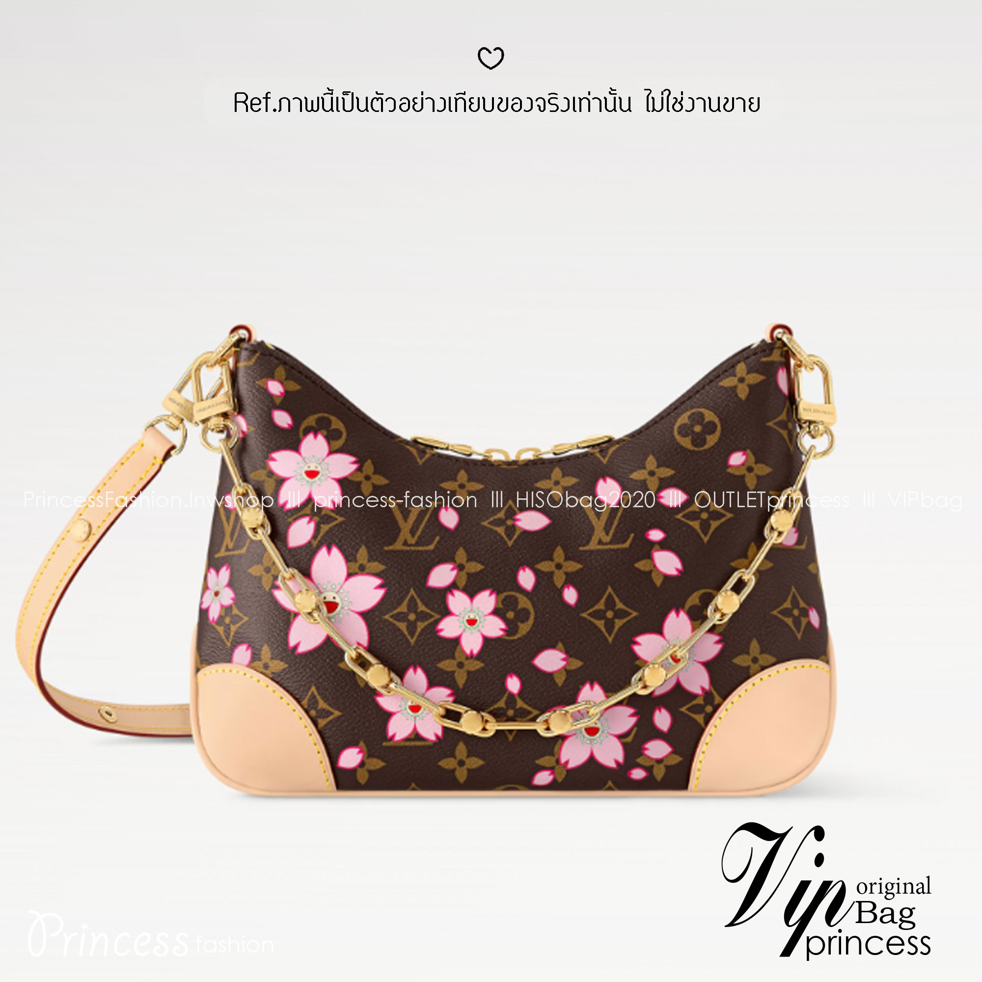 LV x TM Boulogne PM Cherry Blossom bag กระเป๋าสะพาย ดีไซน์คลาสสิครุ่นสุดปัง ปรับลุคให้มีชีวิตชีวาด้วยลายดอกไม้ซากุระเชอรี่บลอสซั่ม คอลใหม่สุดเอ็กซ์คลูซีฟ