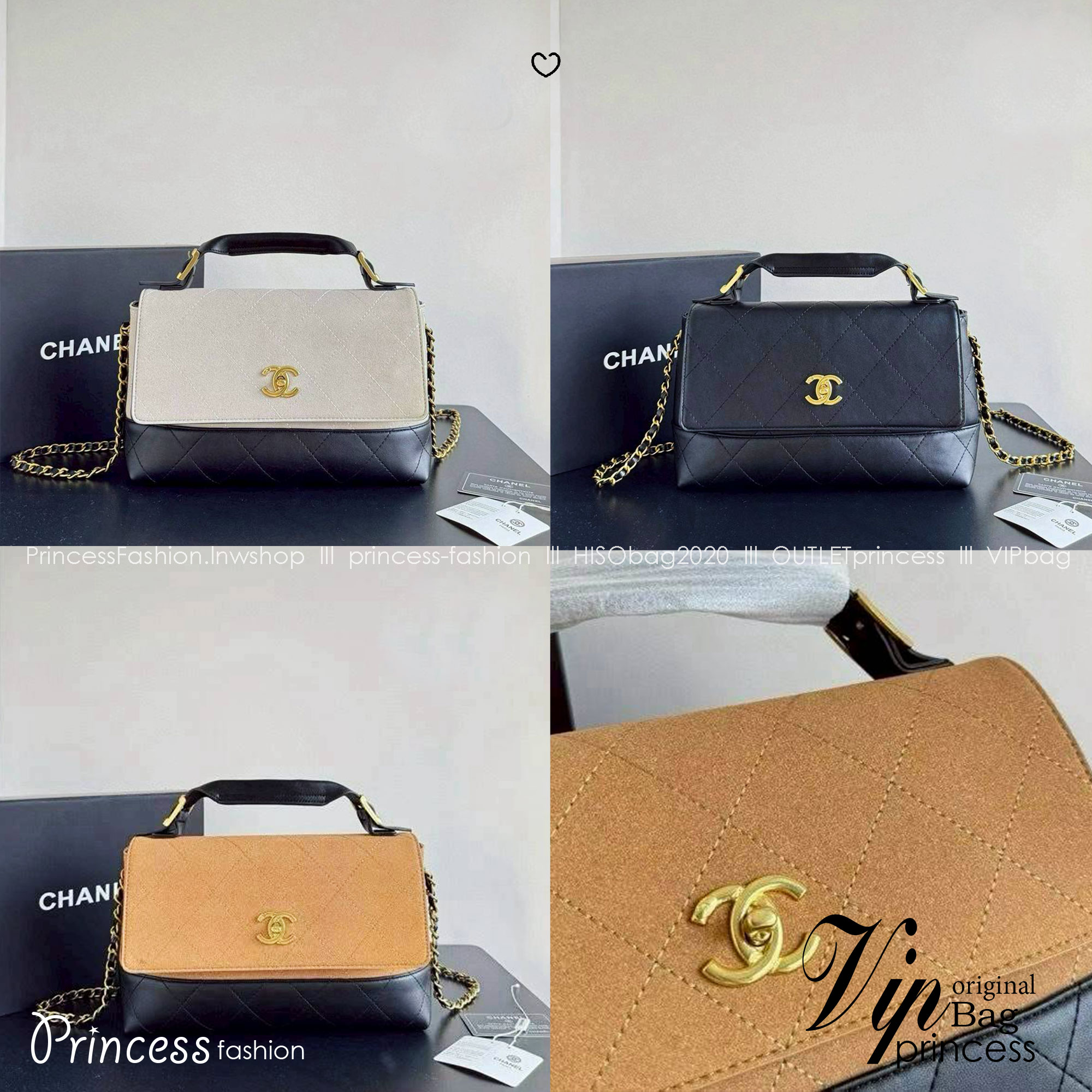 Chanel Flap Leather Suede Bag กระเป๋าสะพาย ดีไซน์ใหม่ คงความคลาสสิคและสวยหรู มีทั้งแบบงานหนังเต็มใบ/ทูโทน/และงานหนังกลับ สวยหรูหรา ภายในเป็นช่องโล่ง