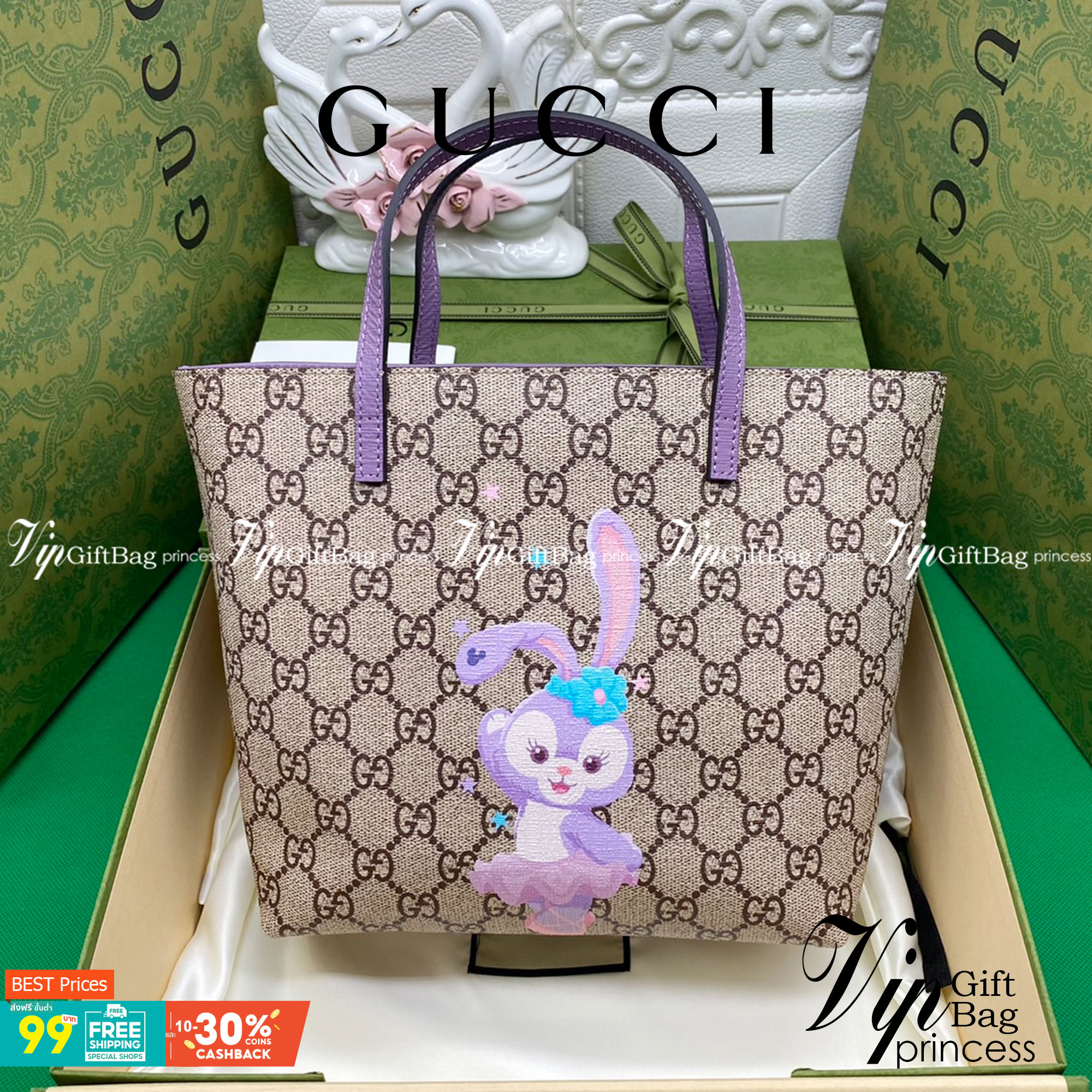 (รวมแบบ) หนังแท้ GUCCI Animal-Friendly Gucci Kid GG Supreme Tote Bag ลายใหม่น่ารักมากเลยค่าา งานหนังแท้ทรงตั้งสวย ขนาดกะทัดรัด จุของได้เยอะ ใช้ได้ทั้งเด็กและผู้ใหญ่ น่ารักมากค่ะ