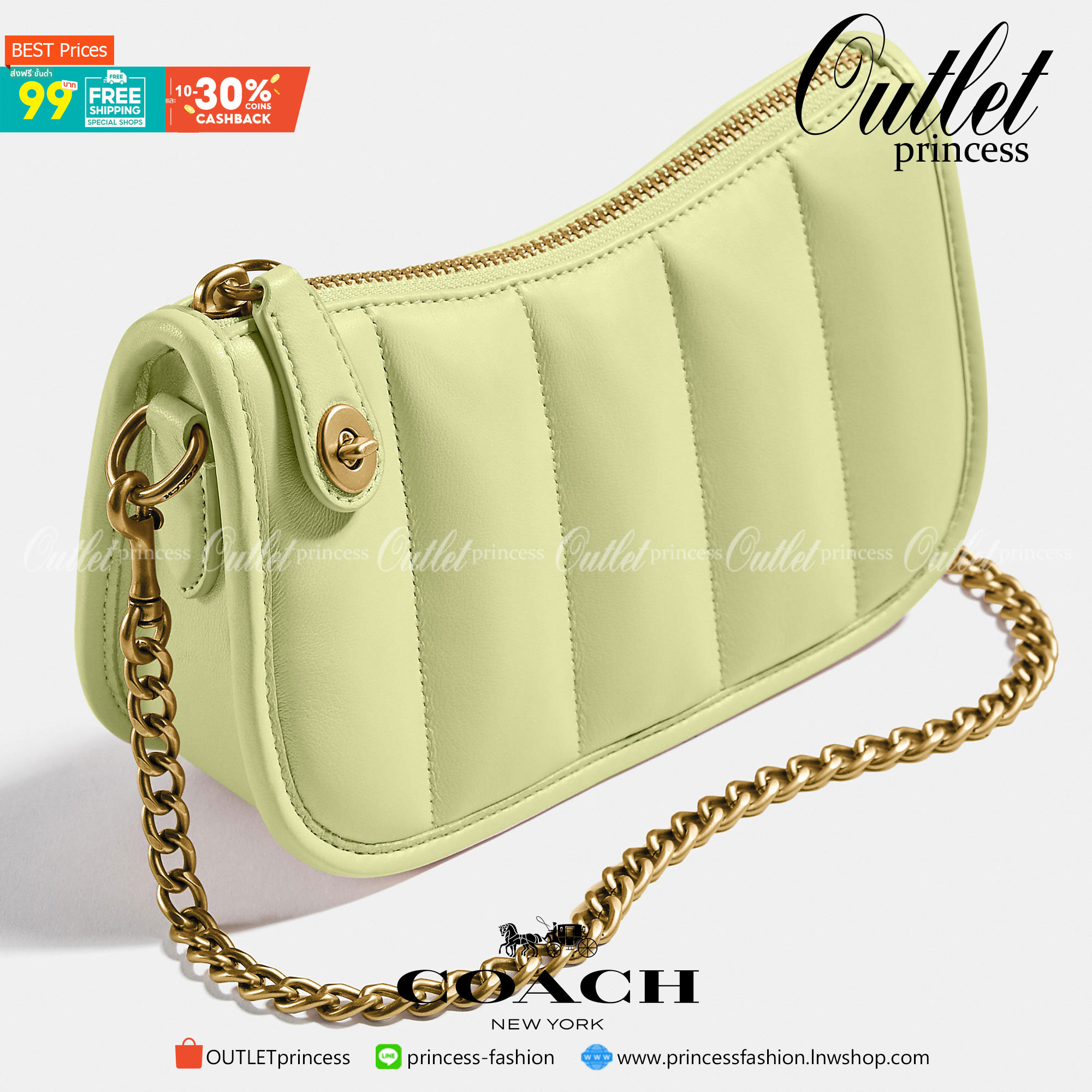 COACH SWINGER 20 WITH QUILTING ((C3490)) พร้อมส่งที่ไทย ออกใหม่ล่าสุดค่ะ! กระเป๋าหิ้วหรือคล้องไหล่ ใบขนาดกระทัดรัด หนัง Nappa แบบนวมล่าสุดค่ะ! เปิดปิดกระเป๋าแบบหมุนล็อค ภายในสามารถใส่มือถือได้;กระเป๋าเงินใบสั้นได้;พาสปอร์ตได้;พร้อมช่องเสียบบัตรได้อีกสามช่