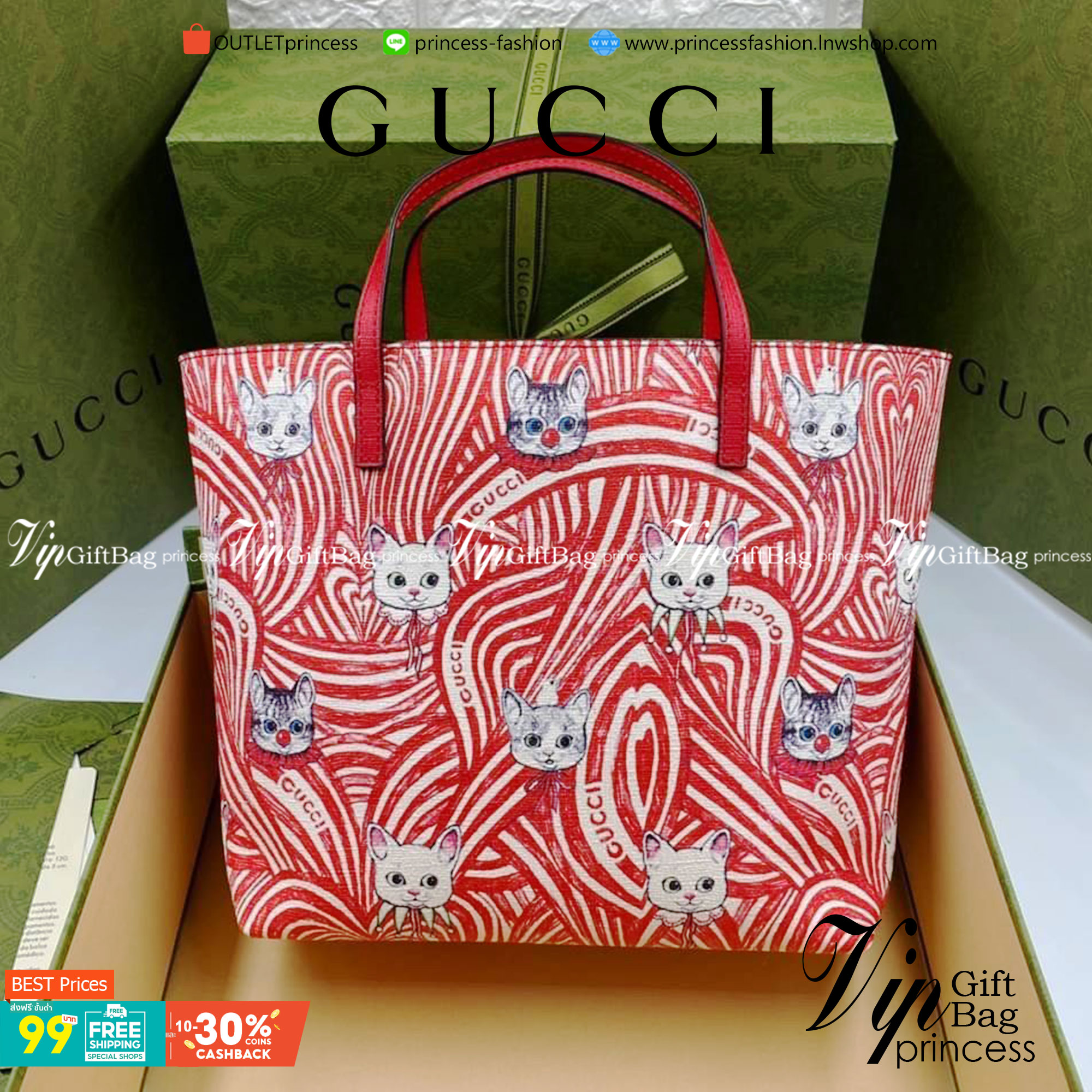 VIP 】Animal-Friendly Gucci Kid Tote Bag งานหนังแท้ทรงตั้งสวย ขนาดกะทัดรัด จุของได้เยอะ ใช้ได้ทั้งเด็กและผู้ใหญ่ น่ารักมากค่ะ **รุ่นขายดีตลอดกาล**