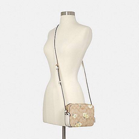 ของแท้ 💯% 】COACH C3354 MINI CAMERA BAG IN SIGNATURE CANVAS WITH DAISY PRINT คอลเลคชั่นใหม่ เอาใจสายหวาน
