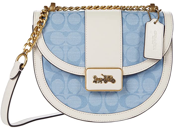 ของแท้ 💯% 】COACH ALIE SADDLE BAG IN SIGNATURE JACQUARD