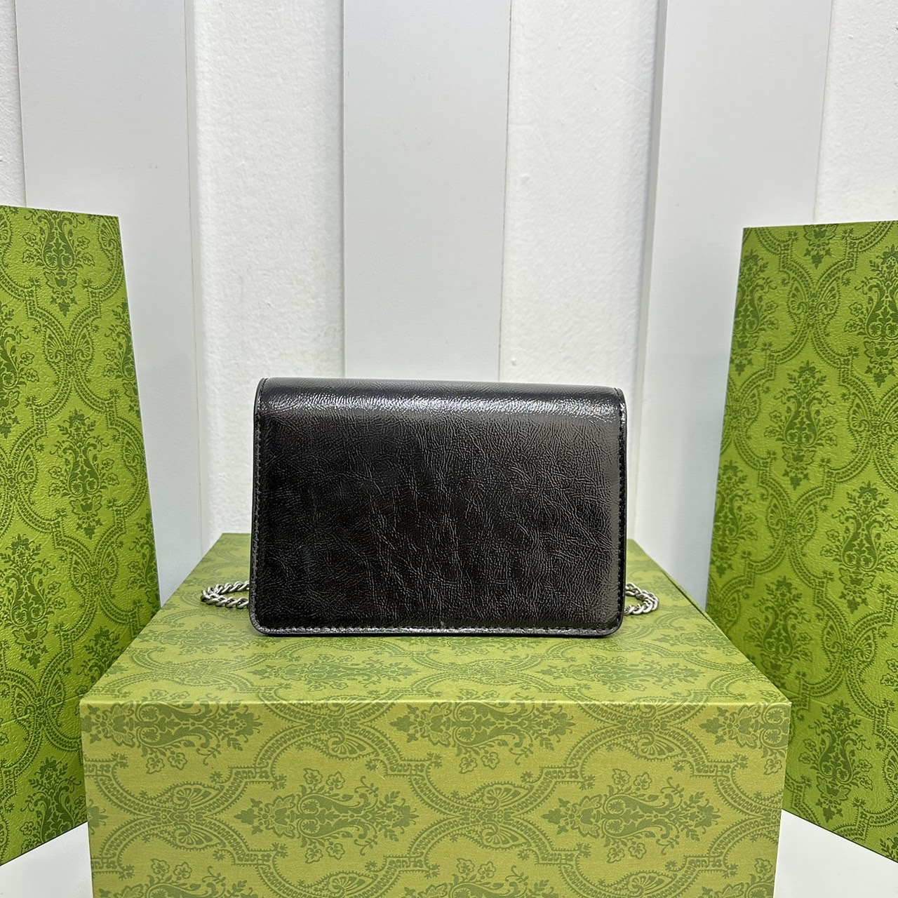 GUCCI DIONYSUS SUPER MINI BAG Patent Leather กระเป๋าสะพายหนังแก้ว เกรดออริ สลับแท้ 1:1 ใช้งานต่างประเทศได้