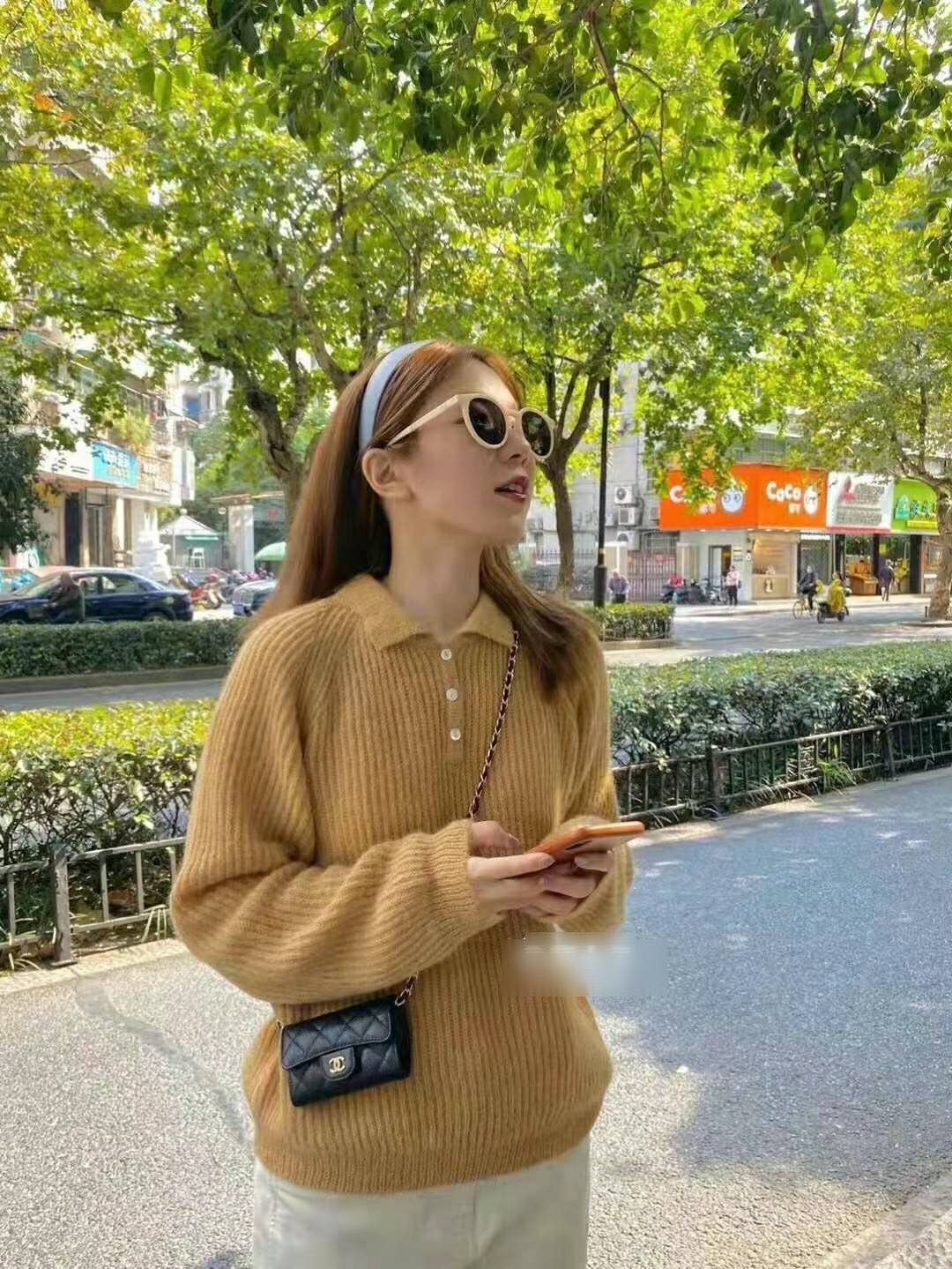 พรีเมี่ยมกิ๊ฟแท้ 100% 】พร้อมส่งที่ไทยที่นี่ที่ Chanel pearl with chain wallet