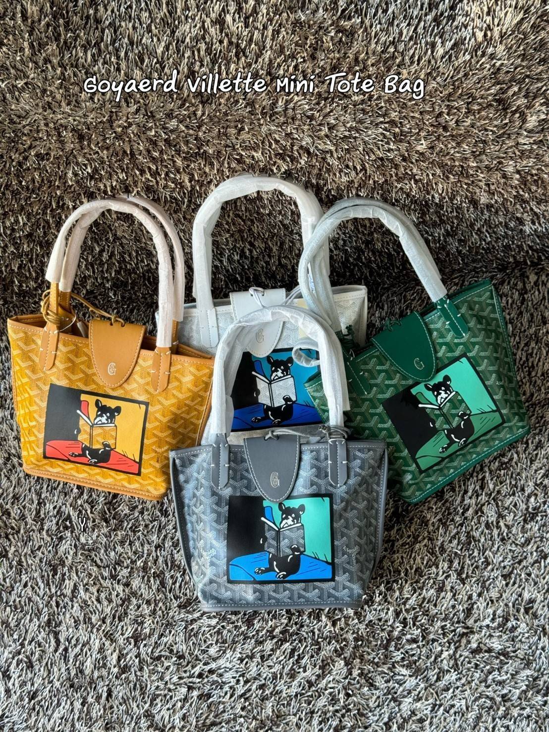 พร้อมส่ง 4 สี GOYARD ANJOU TOTE MINI / Goyard Villette Mini Tote Bag กระเป๋าทรงโท้ทมินิ แบรนด์หรูสัญชาติฝรั่งเศส 🧡 เกรดออริจินอล 1:1 สลับแท้ ใช้งานต่างประเทศได้
