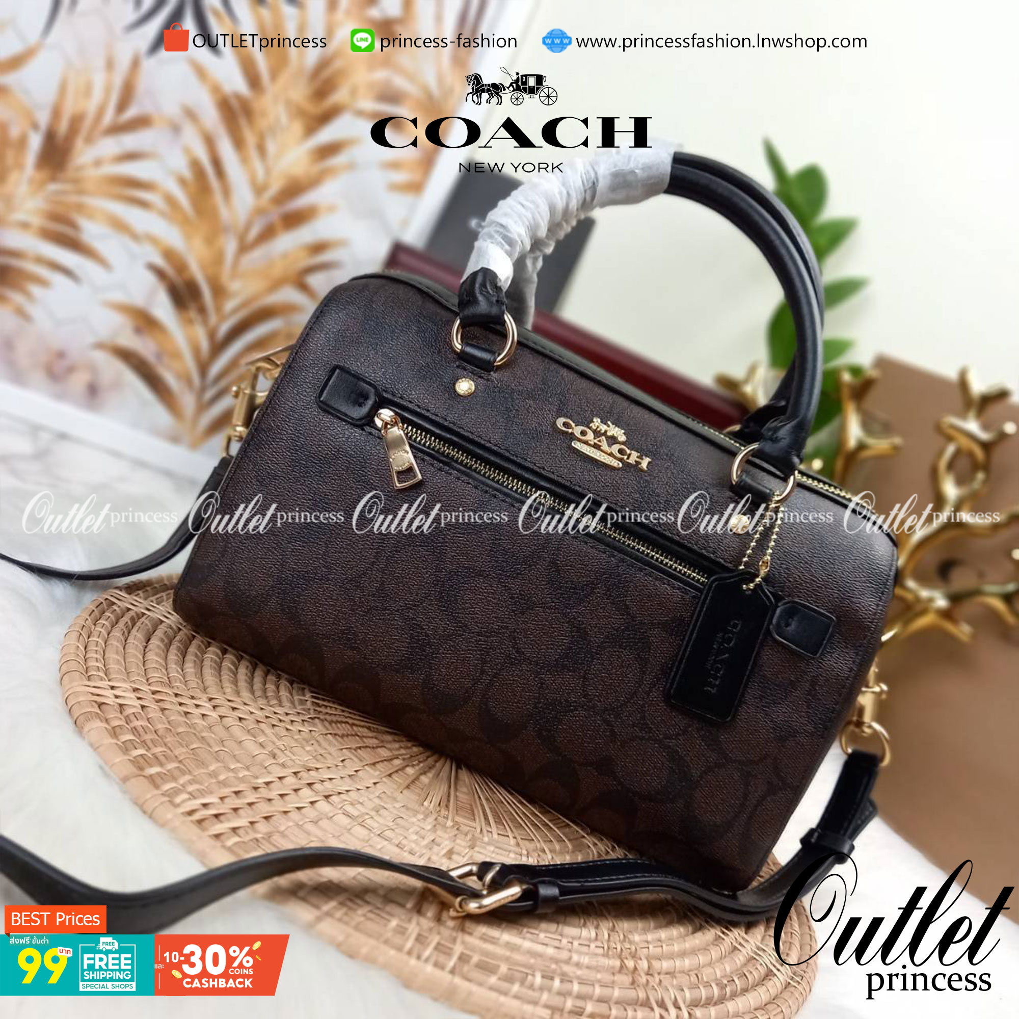 COACH ROWAN SATCHEL IN SIGNATURE CANVAS (COACH F83607)🌺ระดับตัวTOP ยกให้เธอเลย กับรุ่นนี้💃//หมอน 10" รุ่นมีช่องซิปด้านหน้า สามารถแยกเก็บของสำคัญๆได้อย่างเป็นสัดส่วน สำหรับใครที่ชอบกระเป๋าที่จุของได้เยอะๆ รุ่นนี้ตอบโจทย์ได้เลย แนะนำว่า