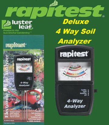 เครื่องวัดดิน แบบ 4in1 วัดปุ๋ย NPK โดยรวมในดิน, pH ดิน, ความชื้น และปริมาณแสง รุ่น 1880