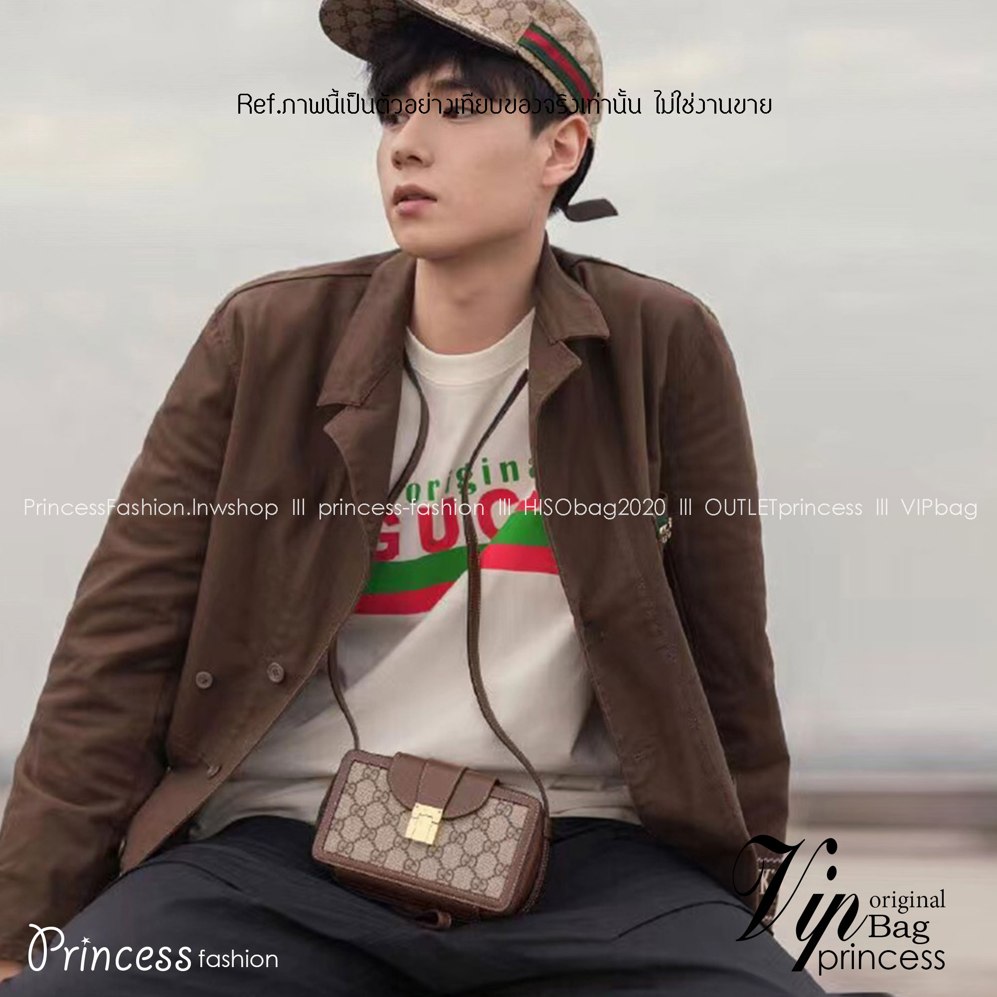 GUCCI GG Mini Bag With Clasp Closure / GUCCI MINI BAG พร้อมส่งที่ไทย กระเป๋าสะพายทรงคลาสสิค ไซส์ใหม่กะทัดรัด ใช้งานคล่องตัว ได้ทั้งชายหญิง รุ่นตามหา