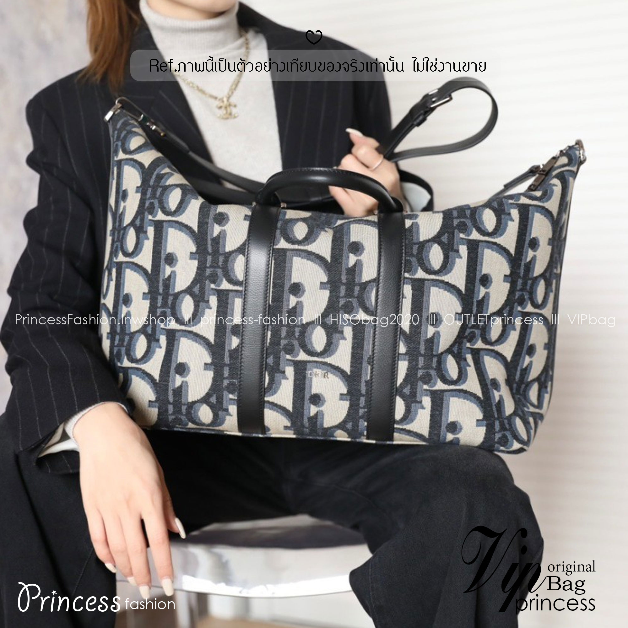 DIOR Weekender 40 Maxi / DIOR Keepall กระเป๋าสะพายใบใหญ่ Maxi Dior Oblique - Men's Fashion จุของได้เยอะ หรูหรามีระดับเป็นเอกลักษณ์