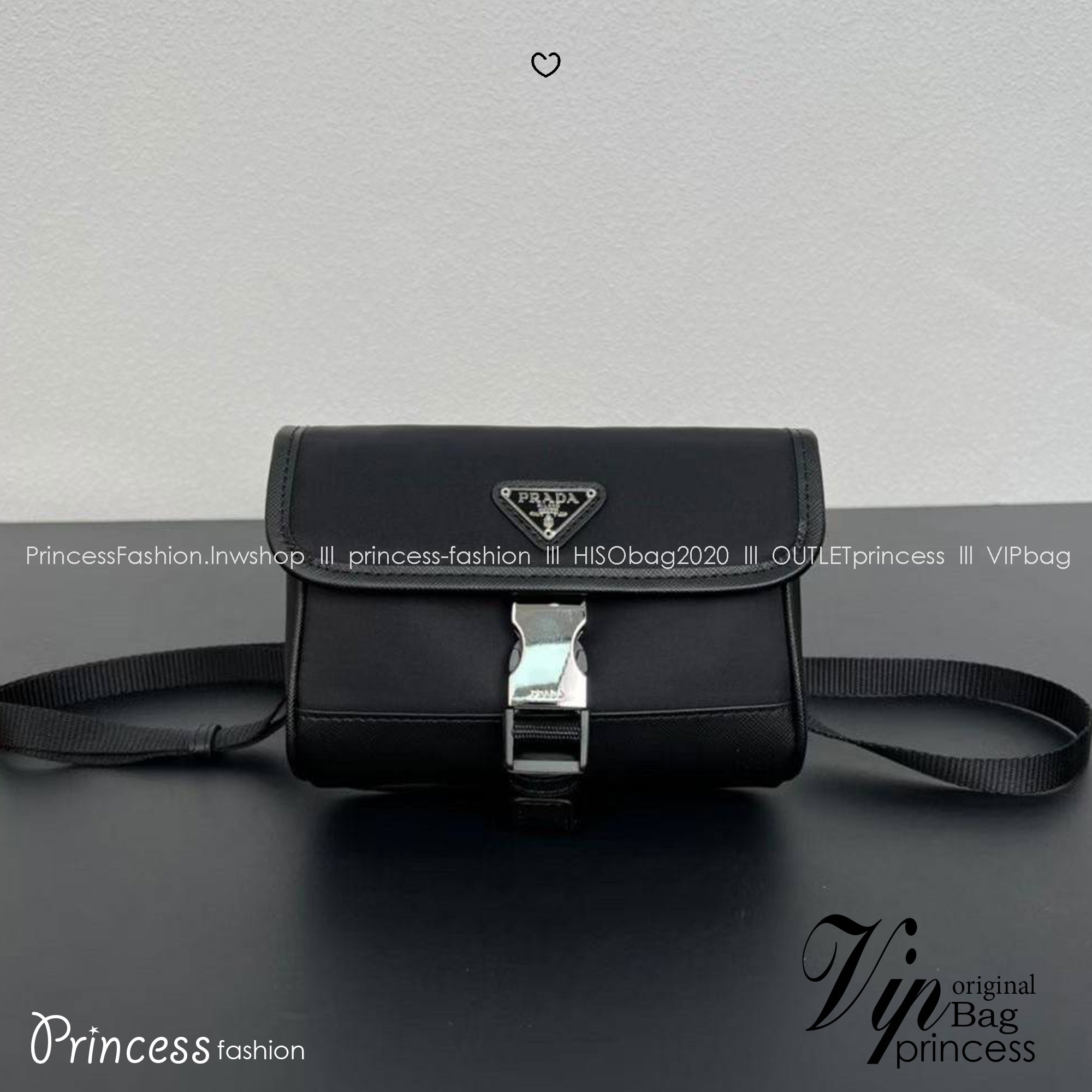 Prada Re-Nylon and Saffiano leather smartphone case กระเป๋าสะพายทรงเคสสมาร์ทโฟน รุ่นยอดนิยมใช้ได้ทั้งชายหญิง คล้องคอได้ สะพายข้าง/ไหล่ สายสะพายถอดได้/สายปรับระดับได้