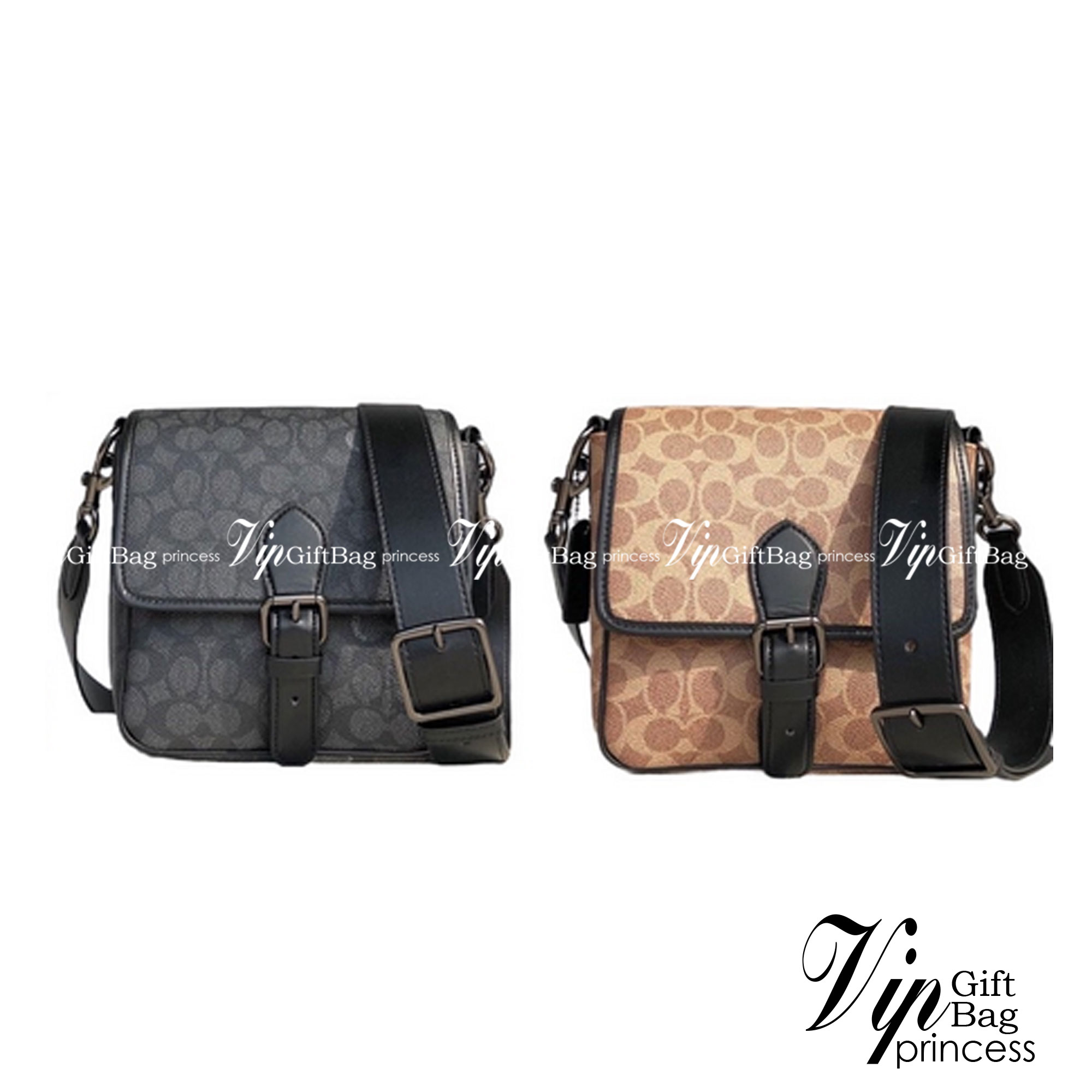 Coach Frankie Crossbody In Signature Canvas Leather Bag Sling CD877 กระเป๋าสไตล์แฮนด์ฟรีที่จัดระเบียบอย่างดีสำหรับการเดินทางหรือที่ทำงาน Frankie Crossbody ขนาดกะทัดรัดถือทุกสิ่งที่จำเป็นด้วยพื้นที่สำหรับโทรศัพท์ กระเป๋าสตางค์ กุญแจและอีกมากมาย ผลิตจากผ้าแ