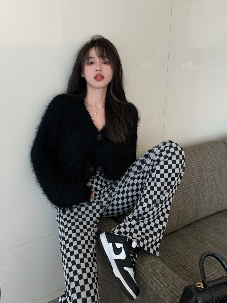 พร้อมส่ง 🧽🧸 Matha pants กางเกงขายาวลายตาราง (35818)