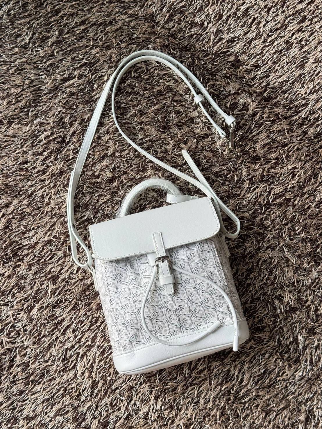 ORI หนังแท้ | Goyard Alpin Mini Backpack กระเป๋าเป้สะพายหลัง ปรับถือหรือสะพายข้างได้อย่างลงตัว ที่สามารถทำให้เป็นหลายรูปแบบ