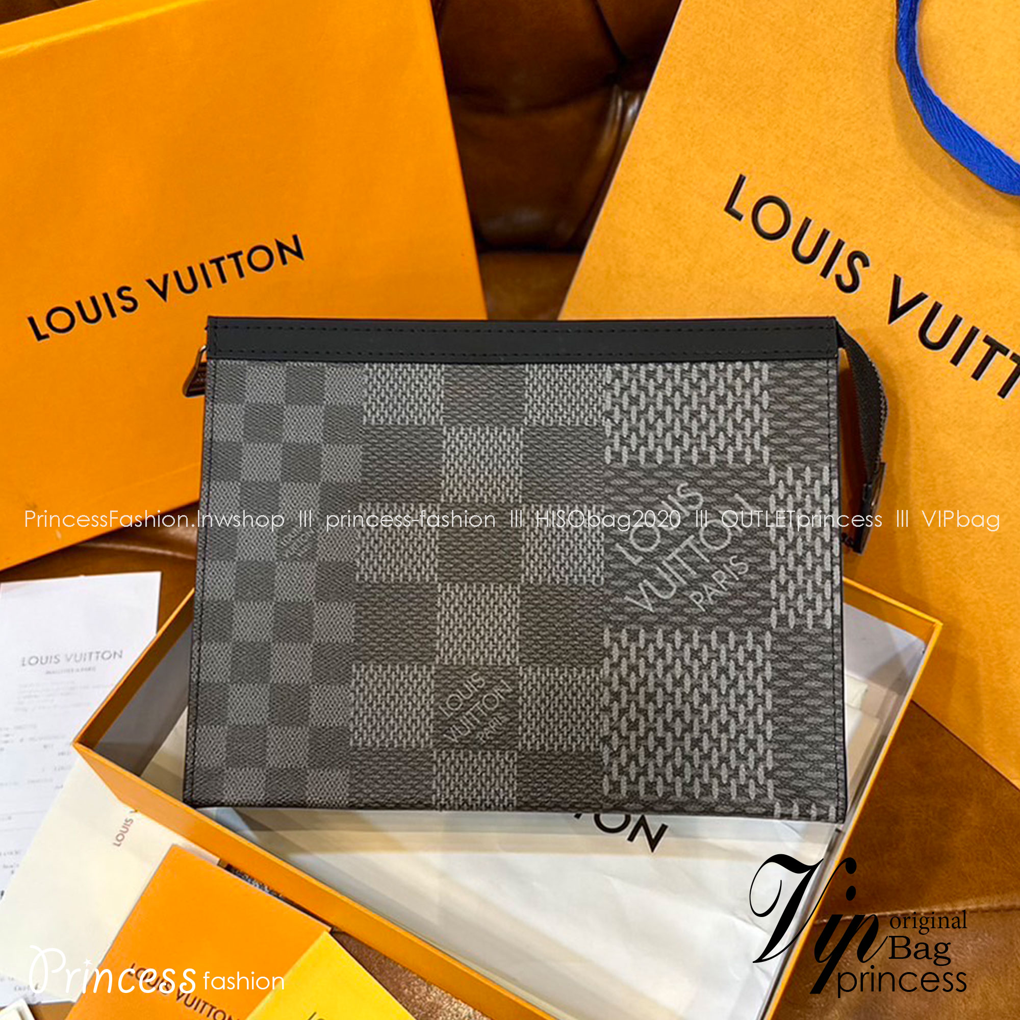 พร้อมส่ง 15 แบบ LV Pochette Voyage MM / LV Clutch กระเป๋าถือทรงคลัช ทรงพอช เกรดออริ สลับแท้ 1:1 ใช้ต่างประเทศได้ ใช้ได้ทั้งชายหญิง