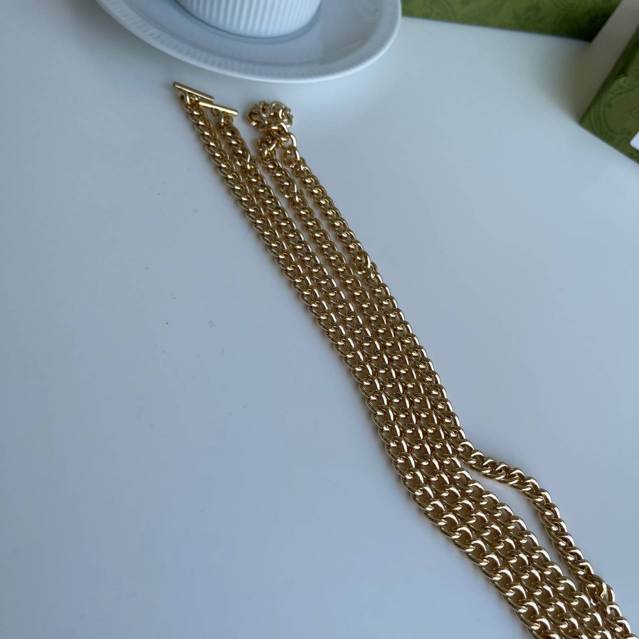 พรีเมี่ยมกิ๊ฟแท้ 100% 】GUCCI Jackie 1961 chain wallet กระเป๋าสตางค์ใบยาวพร้อมโซ่ทอง แบบใหม่สวยหรูมากค่ะ