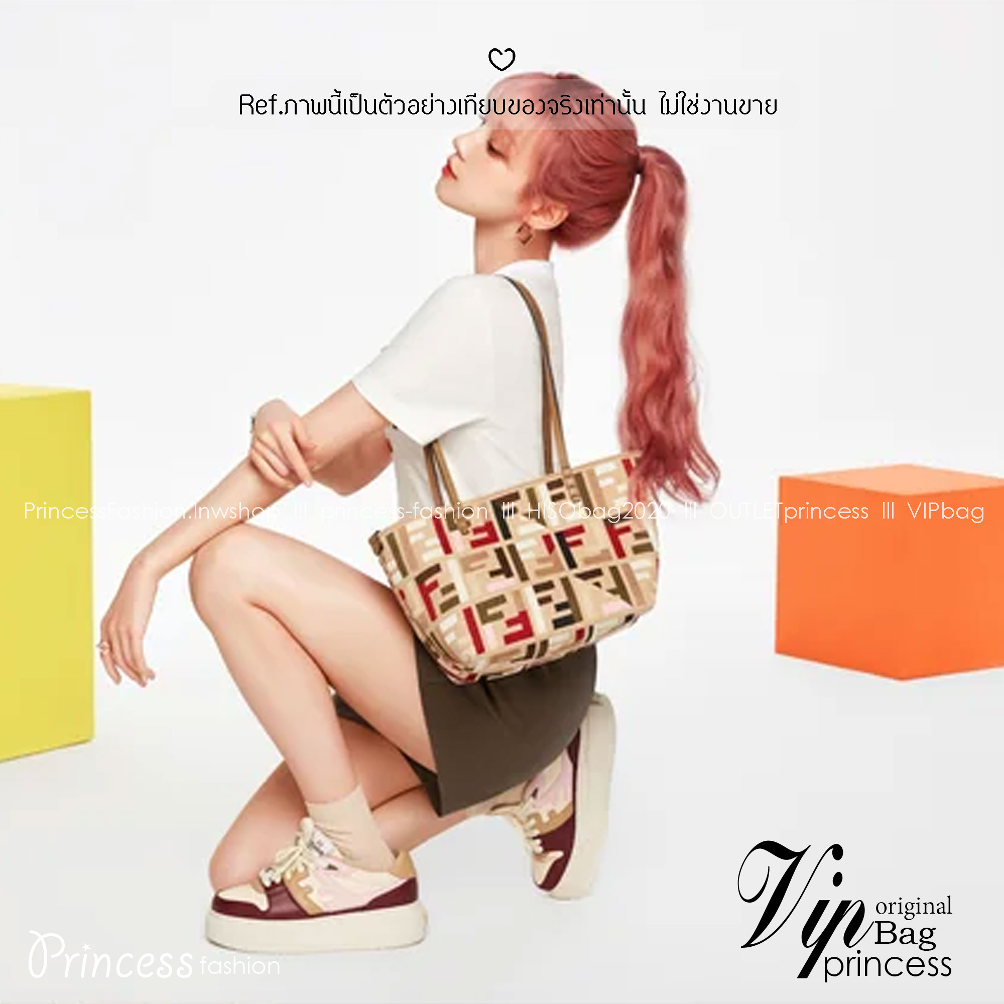 FENDI Small Roll shopper Bag / Fendi Bucket Bag @Chinese Valentine’s Day Limited Edition shopper กระเป๋าทรงบัคเก็ต ดีไซส์สวยหลากสี ในเทศกาลจีนวาเลนไทน์ โดดเด่นด้วยลายนูน FF เป็นเอกลักษณ์ที่ปักด้วยเส้นด้ายหลากสี