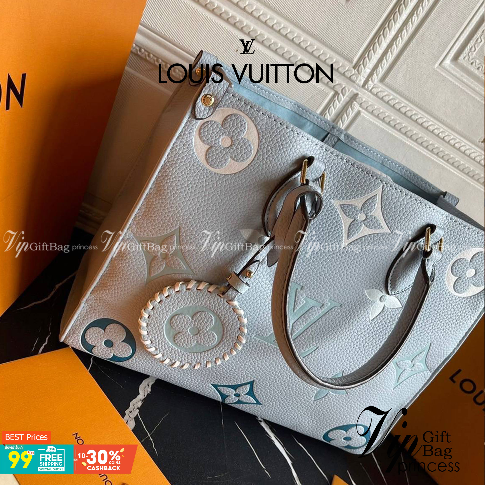 หนังแท้ LOUIS VUITTON Empreinte Monogram Giant By The Pool Onthego พร้อมส่งที่ไทย เกรดใช้งานต่างประเทศได้