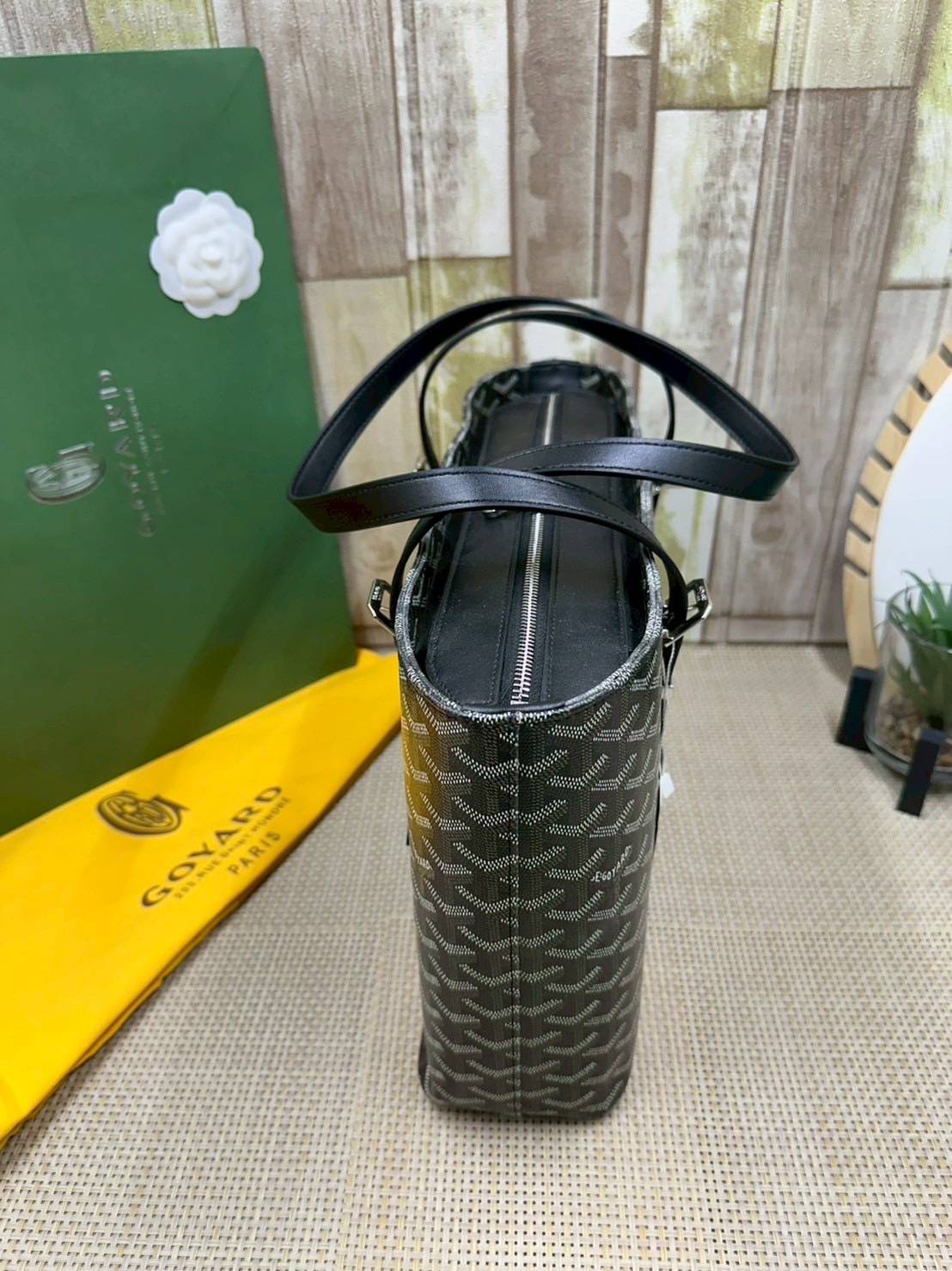 7 สี ORI หนังแท้ | GOYARD Goyardine Sac Marie Galante 35cm / Goyard Tote Bag กระเป๋าสะพายทรงโท้ท พร้อมหูจับใช้งานง่าย ภายในโล่งกว้าง หรูหราลงตัว