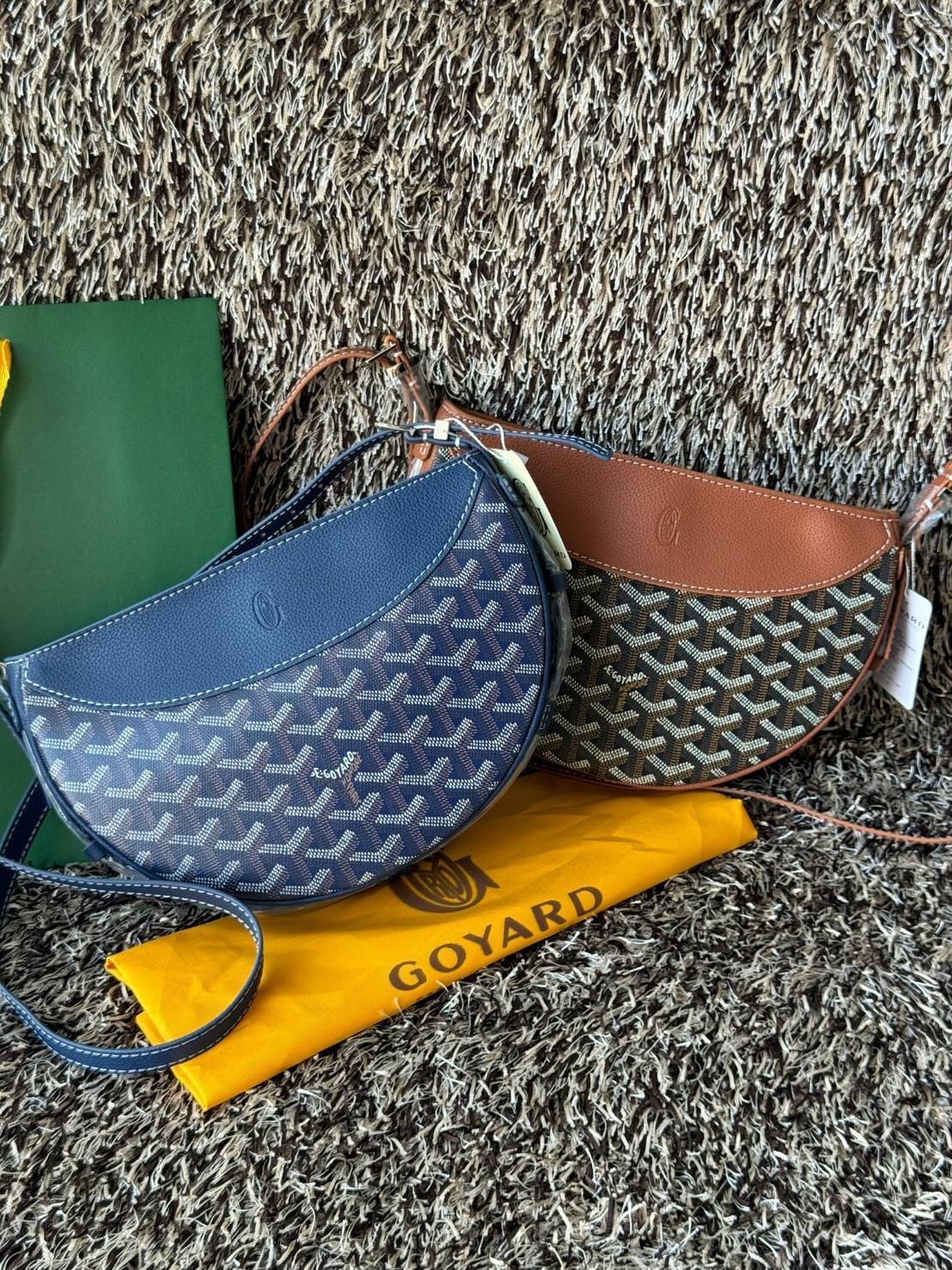 ORI หนังแท้ | GOYARD Hirondelle Bag กระเป๋าสะพายทรงครึ่งวงกลม ใข้งานได้หลายแบบทั้งในสไตล์ลําลอง