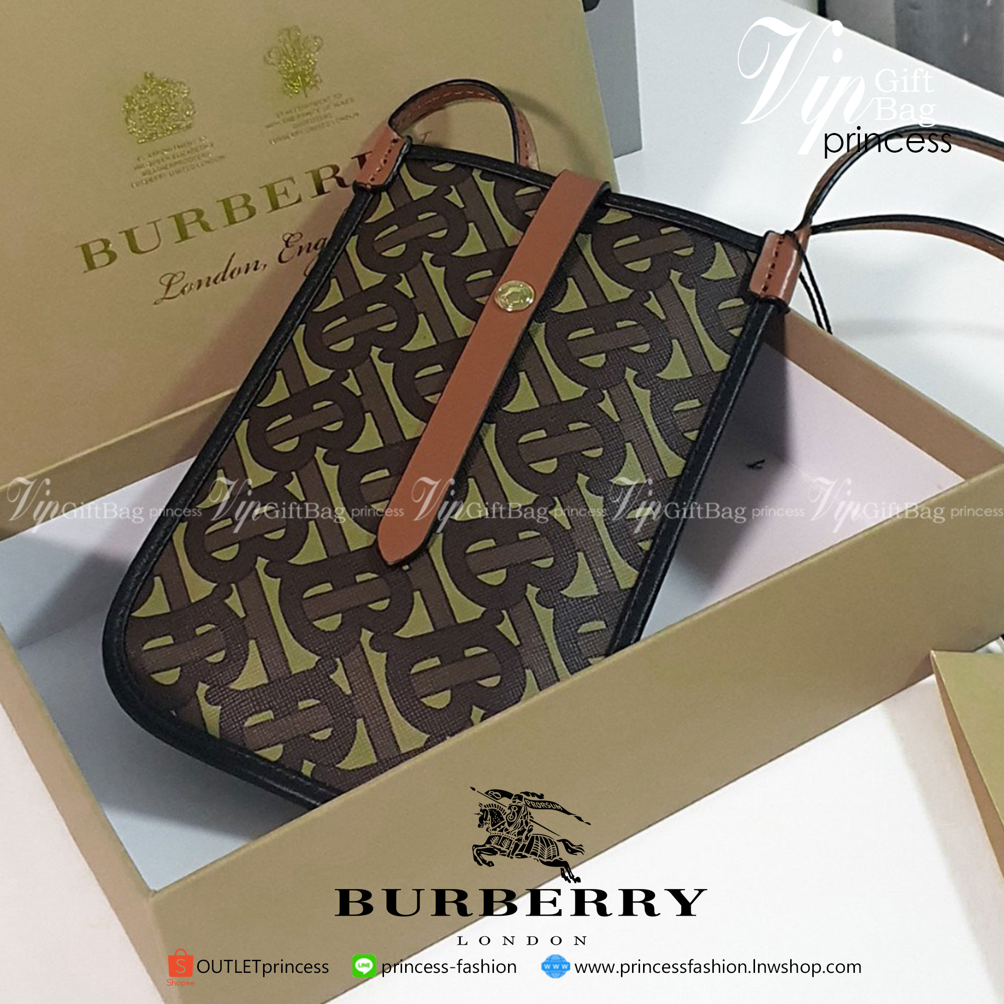 BURBERRY MONOGRAM PRINT STAP PHONE CASE Purchase Limited Edition (GWP)