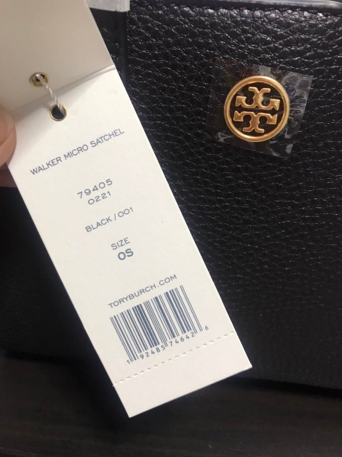 ของแท้ 💯% 】Tory walker Micro Satchel กระเป๋าถือหรือสะพายไหล่ วัสดุหนังแท้ ด้านหน้าประดับโลโก้แบรนด์ อะไหล่ทองสวยหรู