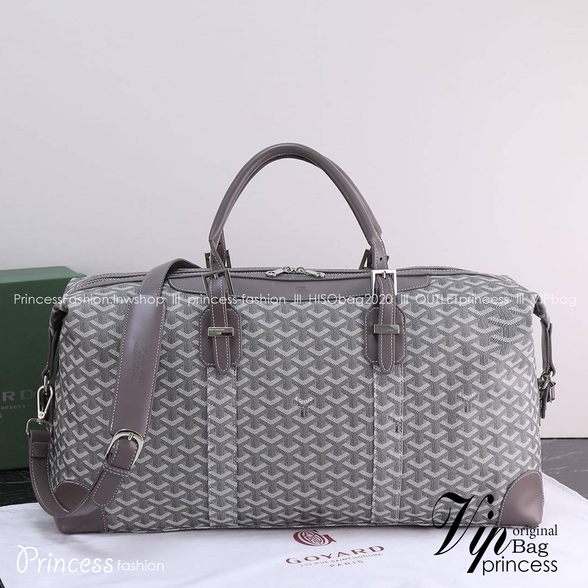 Goyard Keepall bag/ GOYARD Boeing 55 Leather Duffle Bag 55cm กระเป๋าเดินทาง เกรดท็อปออริ สลับแท้ 1:1 เกรดดีสุด ใช้ต่างประเทศได้