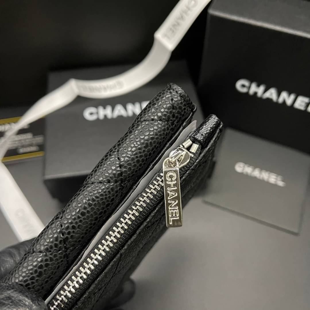 Chanel Wallet Trifold Caviar / Chanel Card Holder Zippy / Chanel Coin Zippy กระเป๋าสตางค์ชาแนลใบสั้น 3 พับ กระเป๋าใส่ธนบัตร บัตร ใส่เหรียญ ภายในตามรูป เกรดออริจินอล ภาพถ่ายจากงานขายจริง ใช้งานต่างประเทศได้